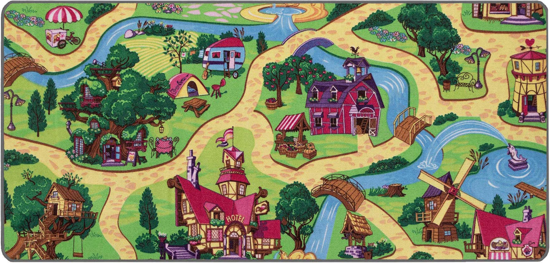Primaflor-Ideen in Textil Kinderteppich »Spielteppich CANDY TOWN«, rechteck günstig online kaufen
