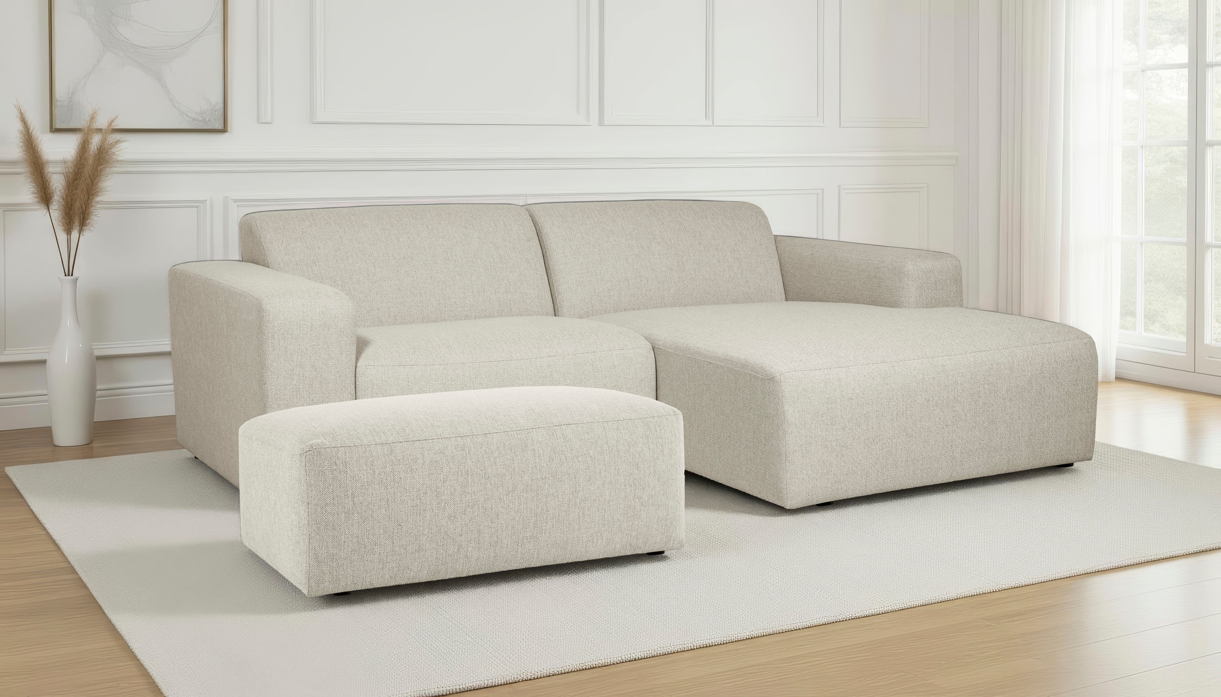 INOSIGN Ecksofa »Koa,228cm, L-Form, Modulsofa, Webstoff, Cord, Struktur, Ch günstig online kaufen