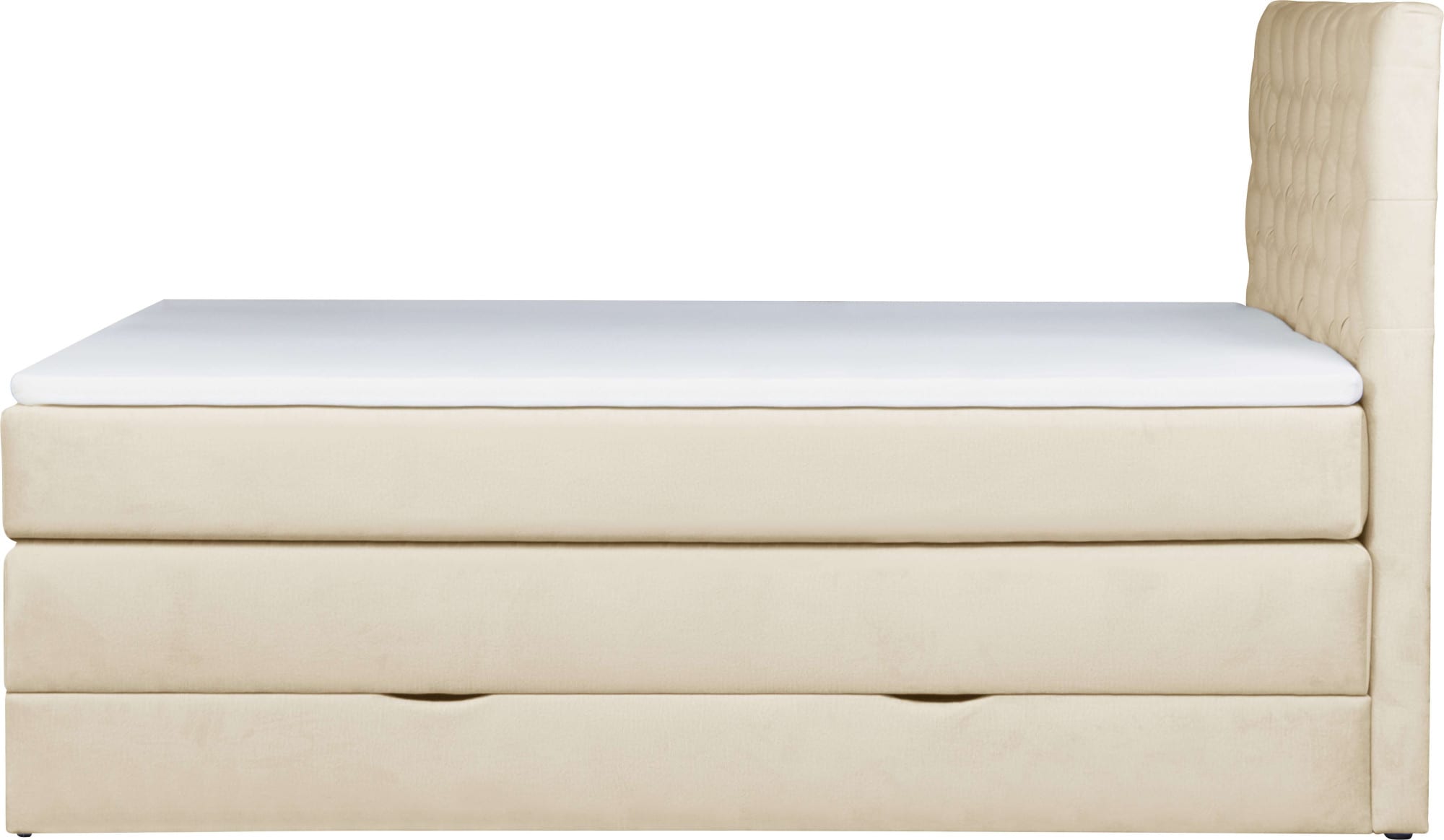 Home affaire Boxspringbett »SELJORD mit Bettkasten, Matratze und Topper, Breite 160 oder 180 cm« Bonnell- oder Taschenfederkernmatratze (H2, H3, H4), mit Knopfheftung