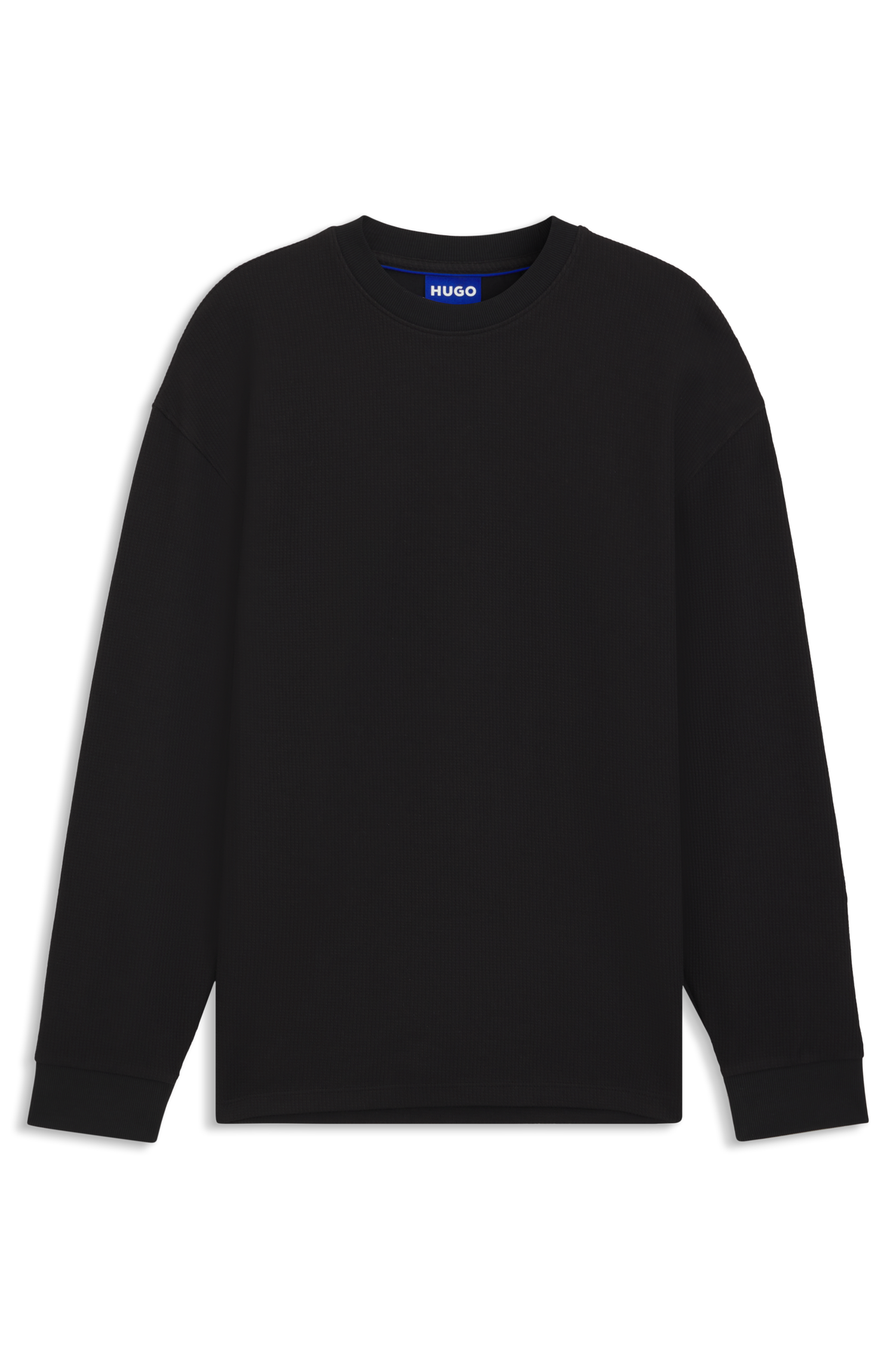 HUGO Blue Langarmshirt »Nuwolo«, mit Logo-Badge