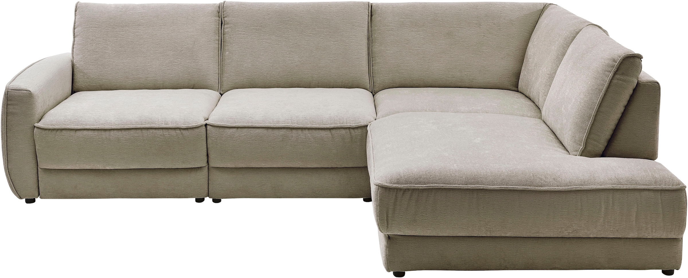 Die PlanBar Ecksofa »ZE-EM24139 L-Form, 310 cm breit, softige Couch Polsterecke« Kaltschaum Polstersofa mit 1x Sitztiefenverstellung