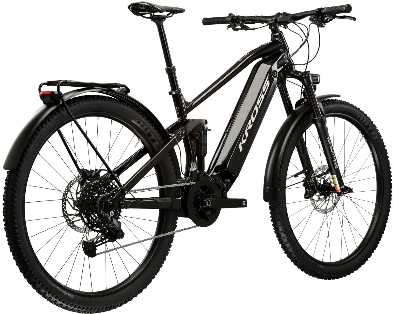 Kross E-Bike »KROSS E-SUV Grist 1.0 29" schwarz«, 10 Gang, Shimano, CUES U6000, Mittelmotor 250 W, Pedelec, Elektrofahrrad für Damen und Herren