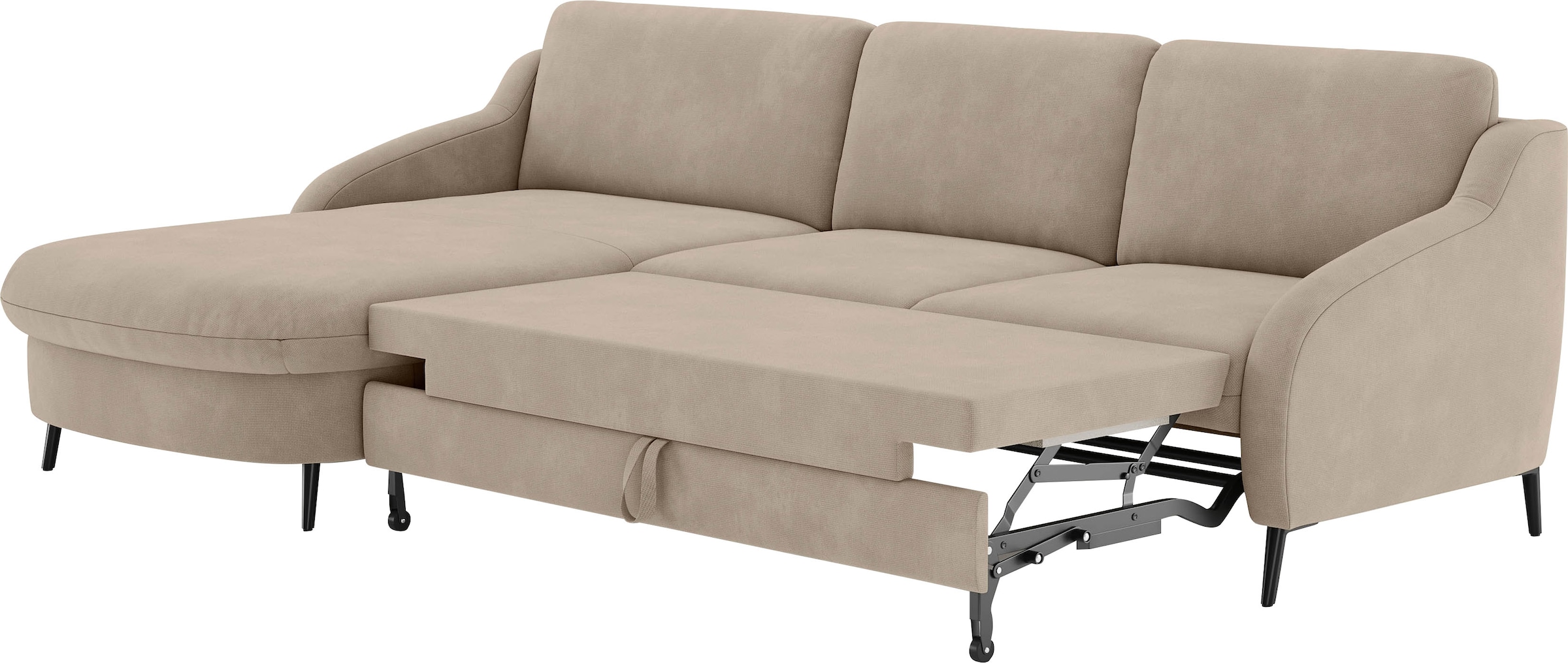 sit&more Ecksofa »Soul L-Form«, wahlweise mit Bettfunktion und Bettkasten oder Schubkasten