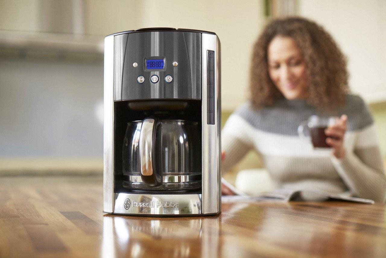 RUSSELL HOBBS Filterkaffeemaschine »Luna Moonlight Grey 23241-56«, 1,5 l Kaffeekanne, Papierfilter, 1x4, mit fingerabdruckresistenter Lackierung