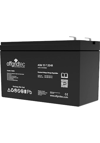 Akku »AGM-Batterie 12V/7,0Ah 20HR«, 12 V