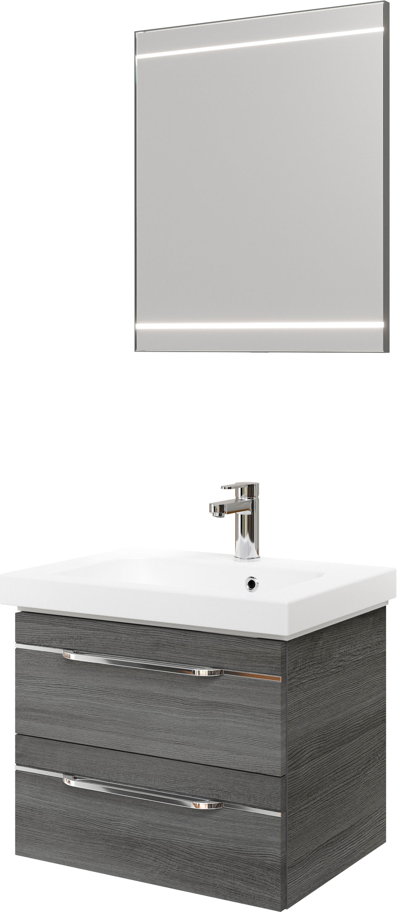 Saphir Badmöbel-Set »Balto 2-teilig Mineralmarmor-Waschtisch mit LED-Spiege günstig online kaufen