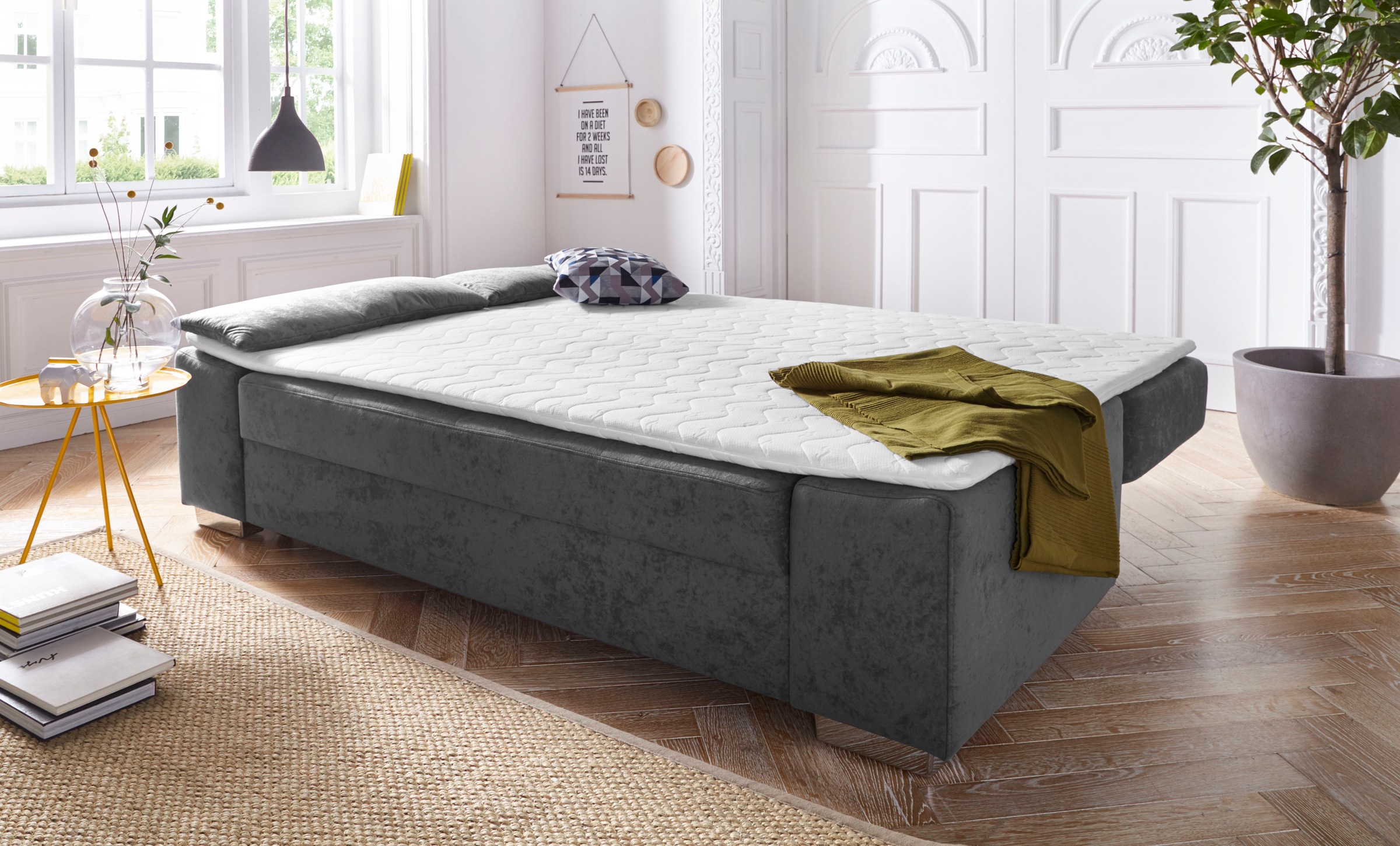COLLECTION AB Schlafsofa »Paula«, mit Federkern, inklusive Bettfunktion und Bettkasten