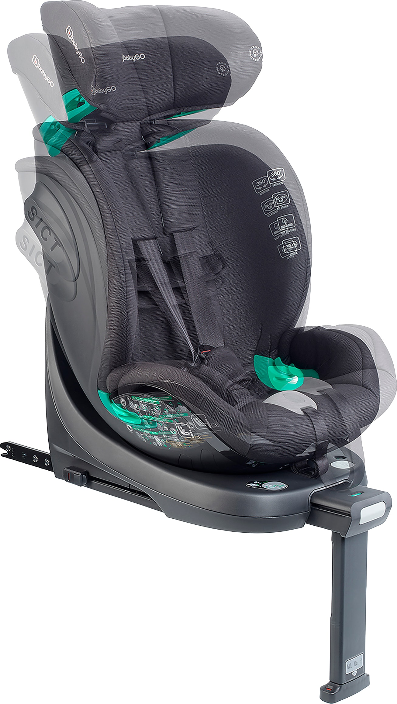 BabyGo Autokindersitz »Prime 360 Rotation I size«, (1 tlg.), für Gruppe von 40 - 150 cm