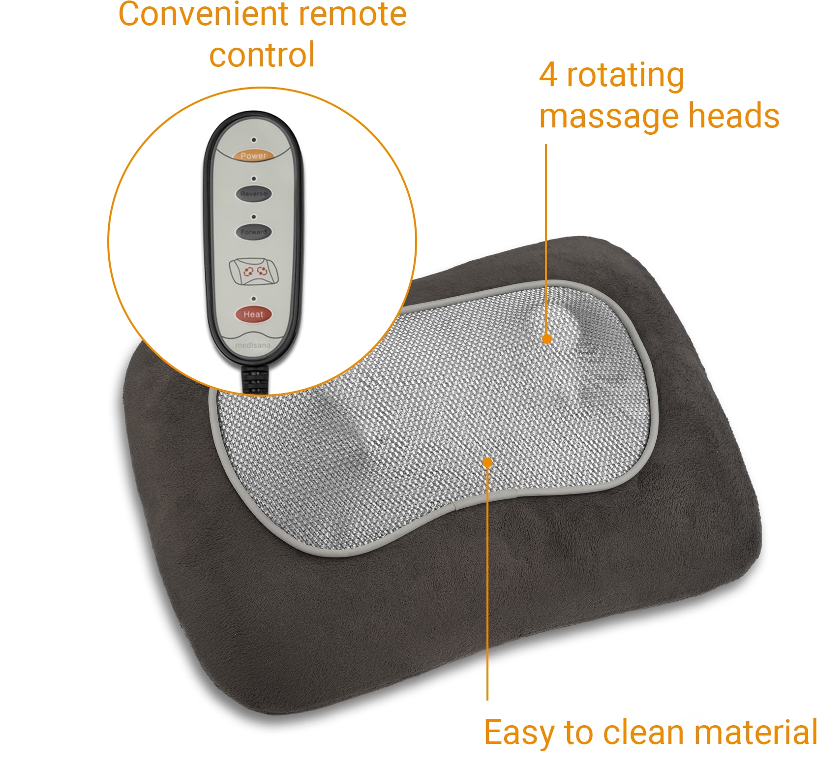 Medisana Massagekissen »MC 840«, Shiatsu-Massagekissen für Nacken, Schulter, Rücken und Beine