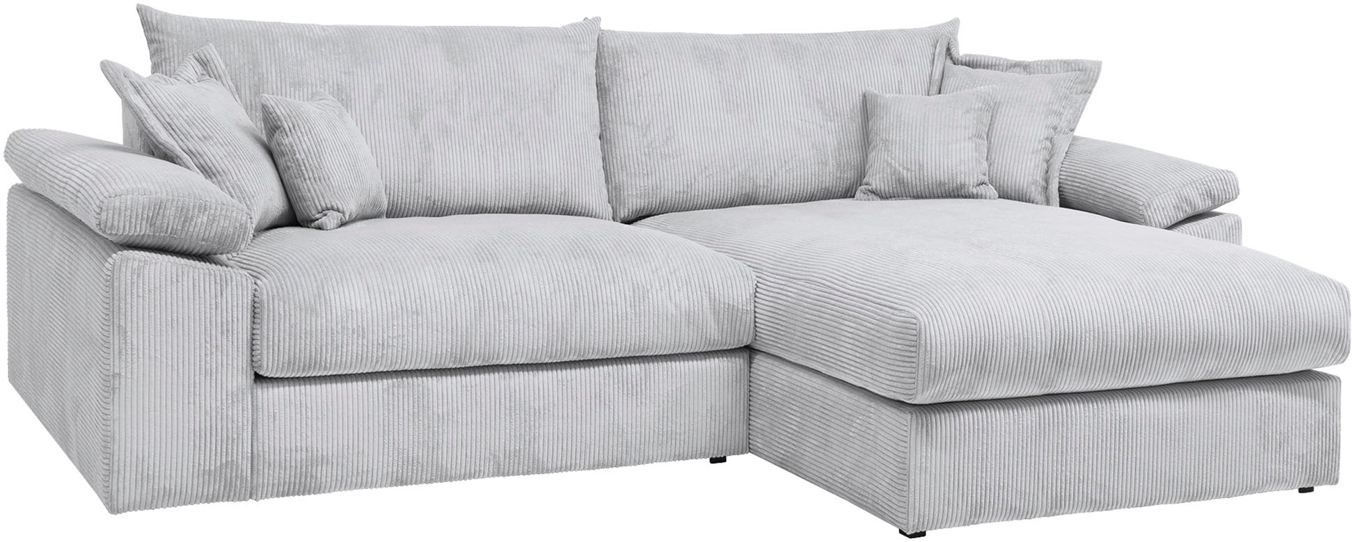 Home affaire Ecksofa »Soft&Cosy XXL L-Form - Breite 303 cm«, Mega-Sofa, in Cord, Federkern-Polsterung
