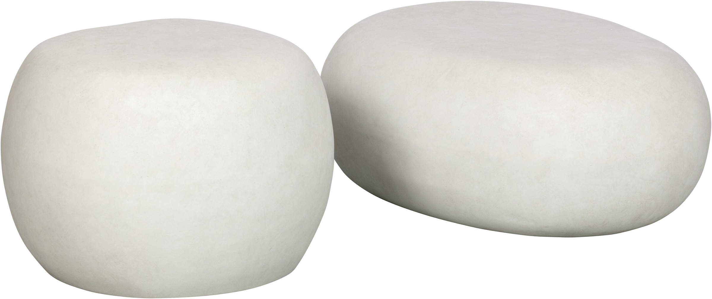 WOOOD Beistelltisch »Pebble aus Fiberclay mit abgerundeter organischer Form« Tragkraft 90 kg, Glasfaser-Ton-Verbundmaterial, pflegebedürftig