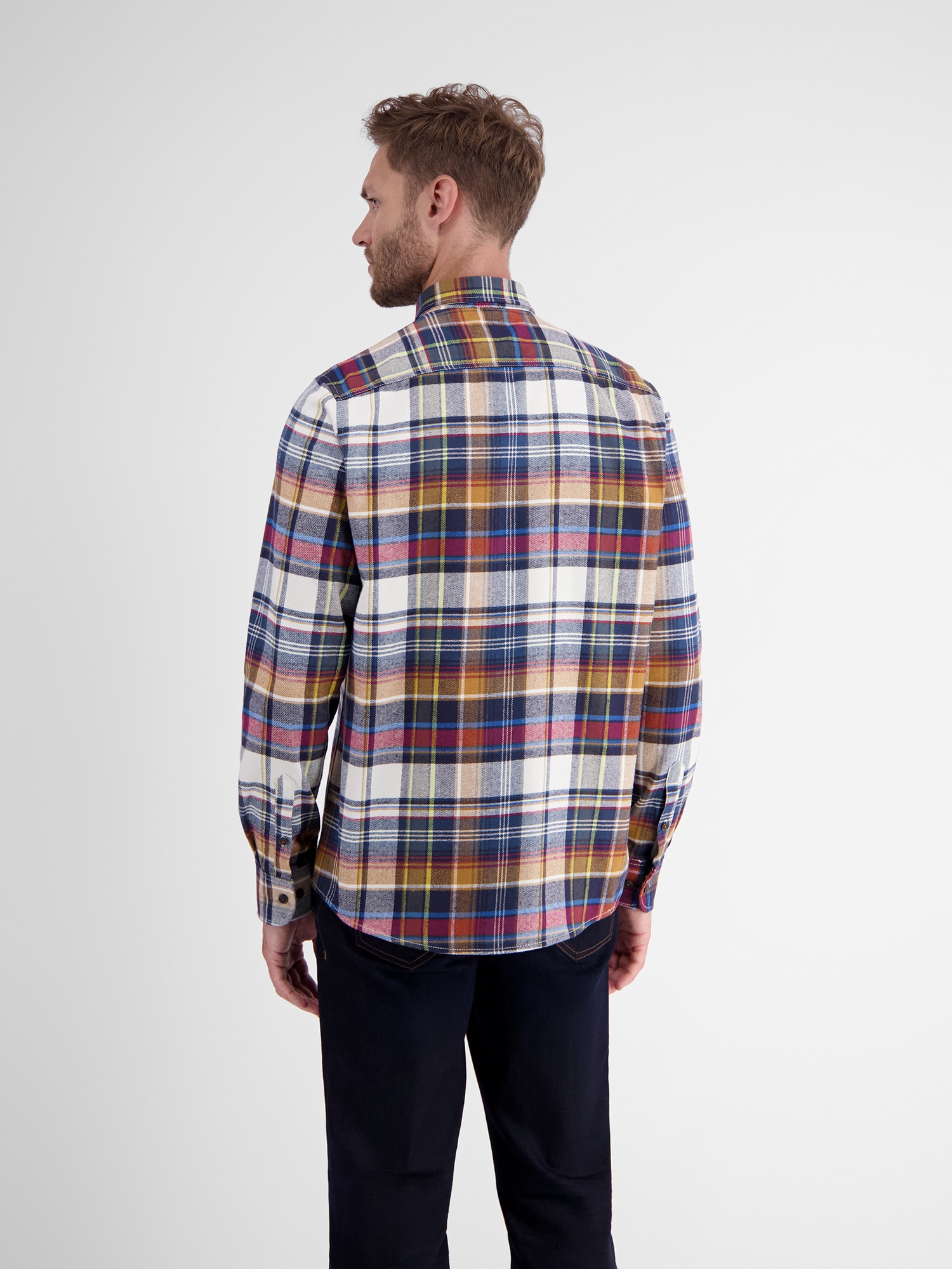 Twillqualität« Flannelhemd LERROS »LERROS in kerniger kaufen Langarmhemd