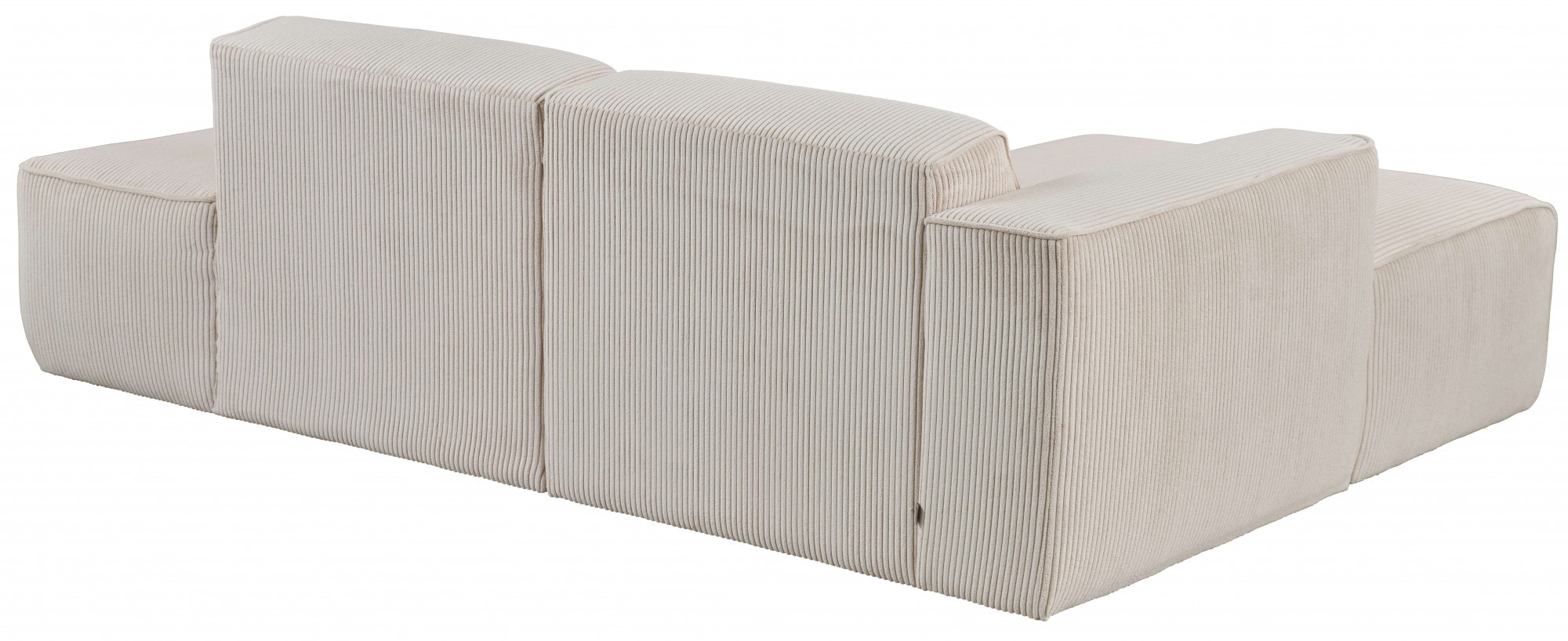 andas Ecksofa »Noord mit Kedernaht, Breite 227 cm«, Cord, Struktur, Webstoff, mit Wellenunterfederung, Massivholzrahmen