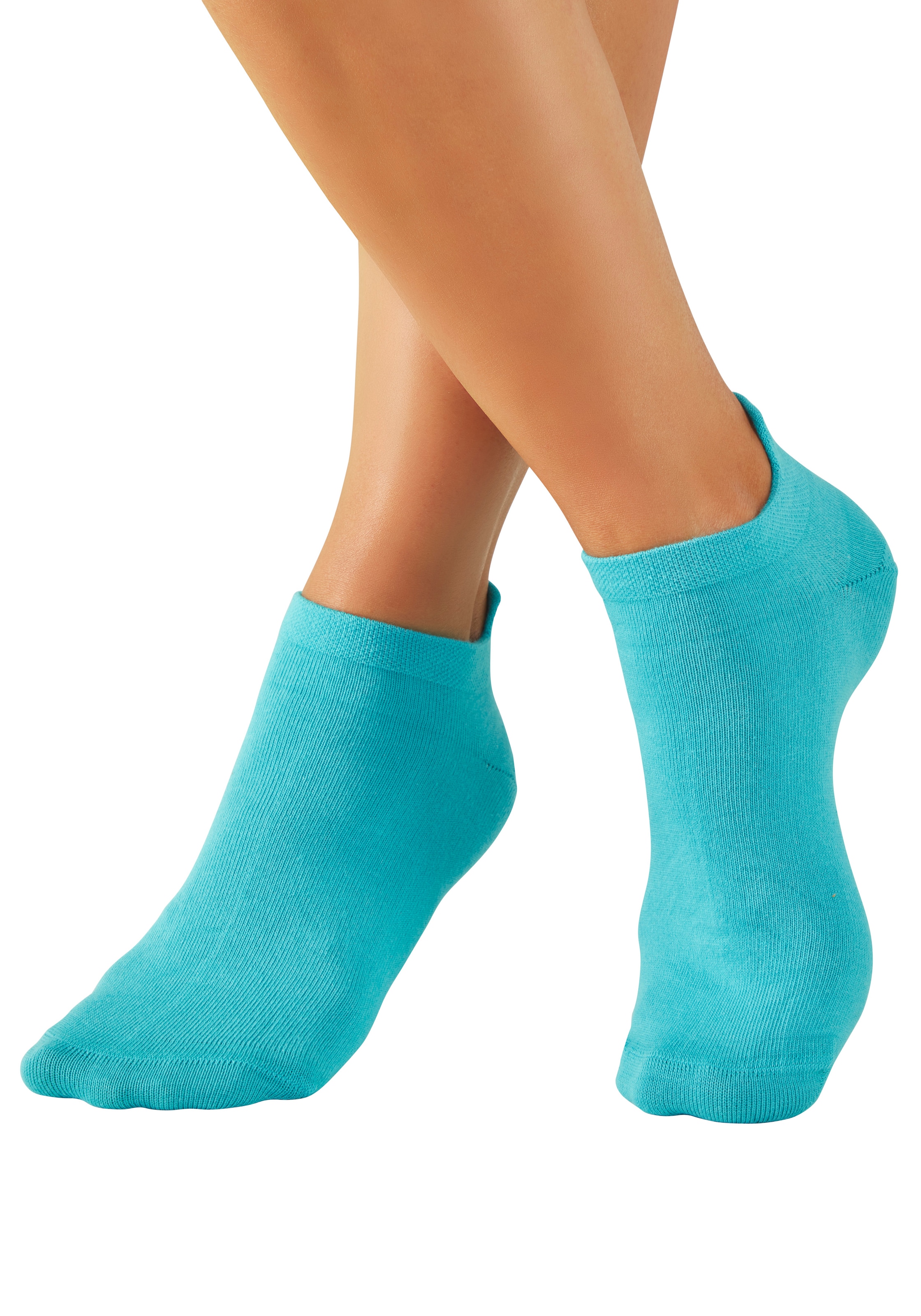 LASCANA Sneakersocken »für Damen mit eingestricktem Markenlogo« Box, Box, 7 Paar tlg. in ansprechender Geschenkbox