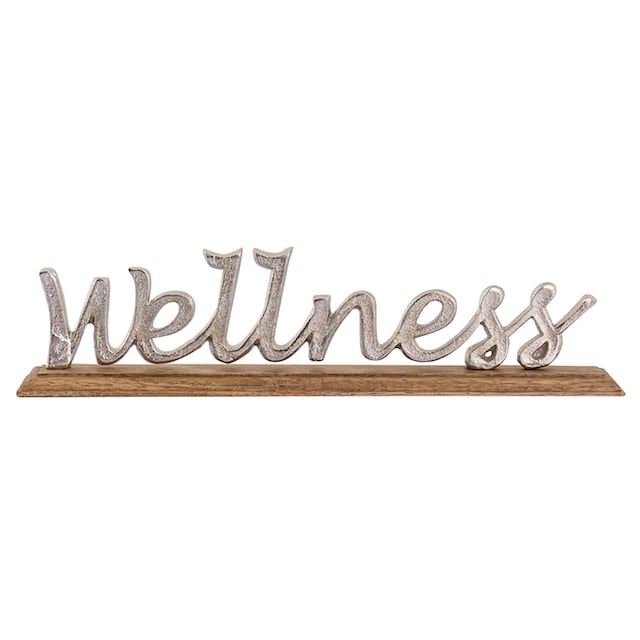 my home Deko-Schriftzug »Wellness«, (1 St.), aus Metall, auf Holz auf Raten  bestellen