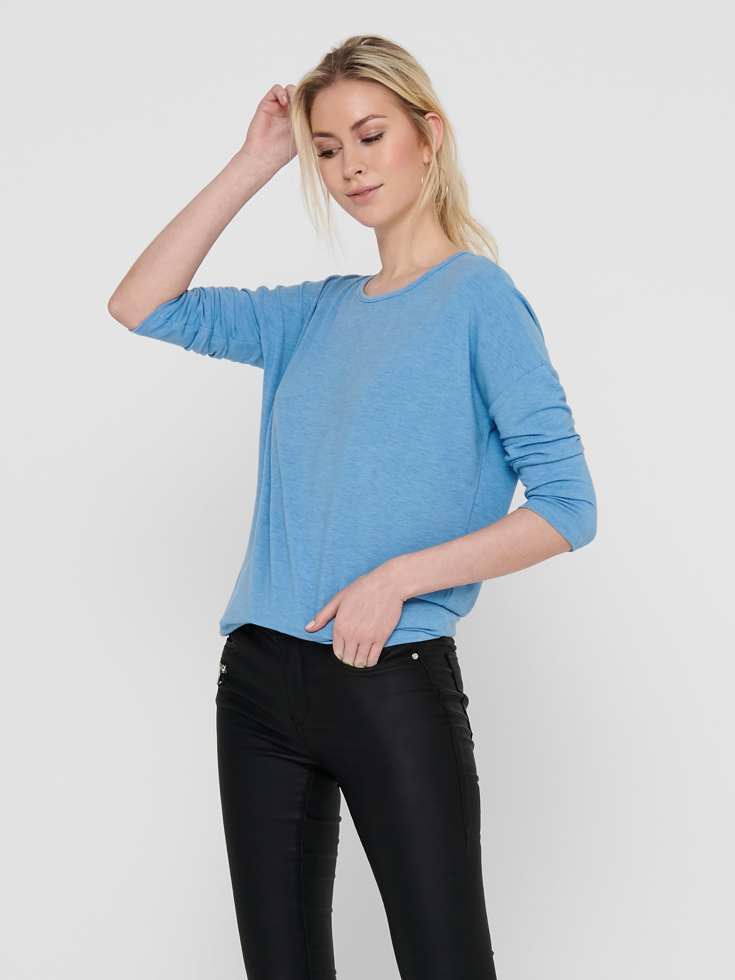 ONLY 3/4-Arm-Shirt »ONLGLAMOUR 3/4 TOP JRS NOOS« in lässiger Oversize-Form