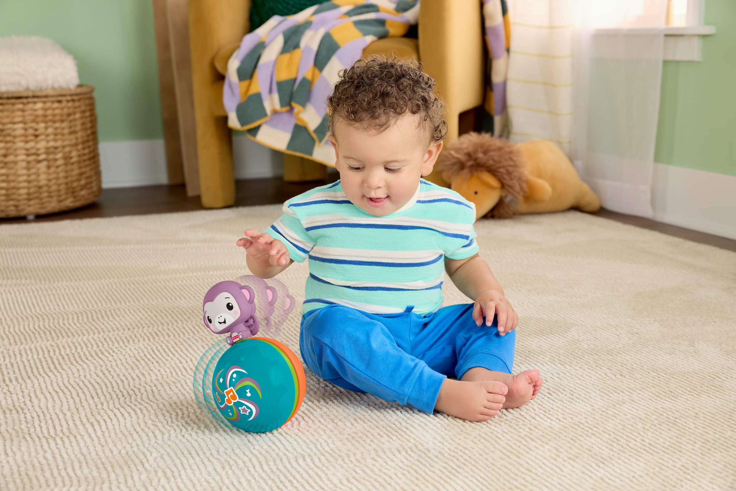 Fisher-Price® Lernspielzeug »Lila Musik-Äffchen-Ball« mit Musik