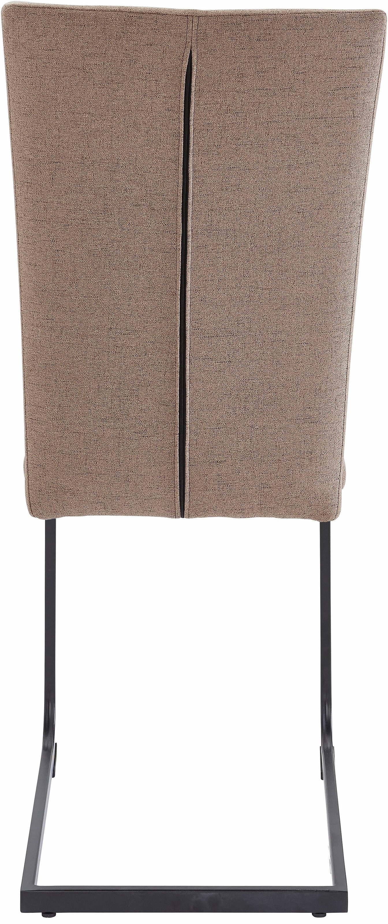 Home affaire Freischwinger »Nils«, (Set), 2 St., Microfaser-Feinstruktur, Stuhl belastbar bis 120 Kg, Gestell Metall im Chrom-Look oder Schwarz