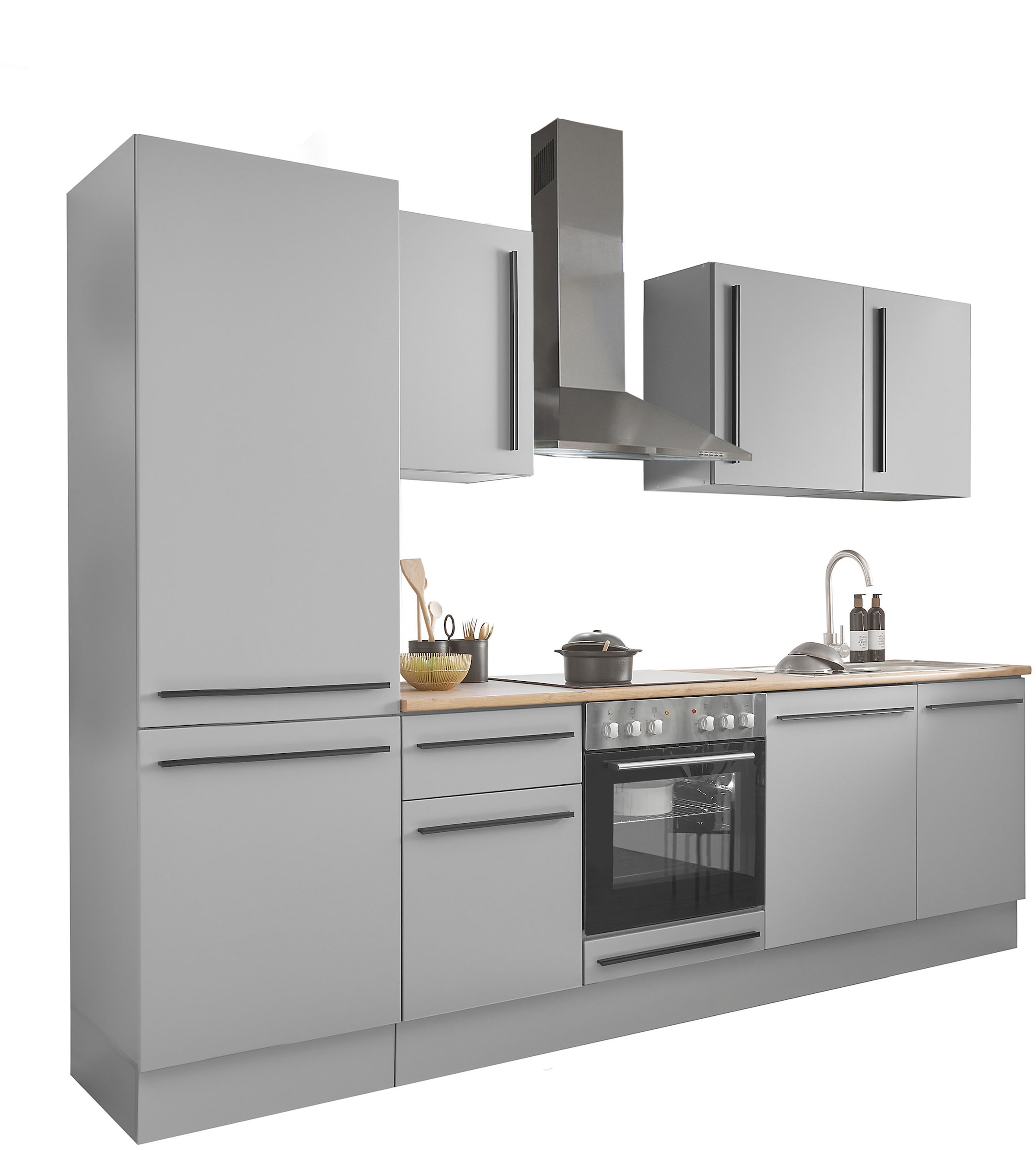 BASIC by Balculina Winkelküche »Denver, Küche BxHxT 280 x 211 x 60«, Breite 280 cm, wahlweise mit E-Geräten und Induktion