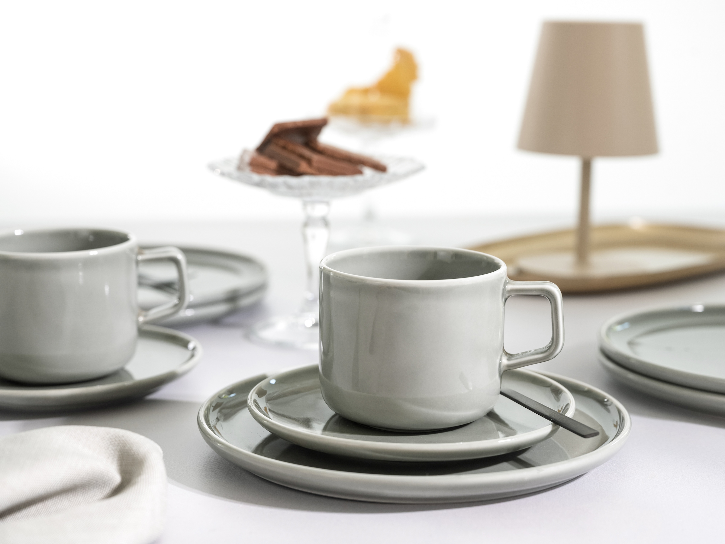 CreaTable Kaffeeservice »Chef Collection«, (Set, 18 tlg., Kaffeegeschirr für 6 Personen), Service, nordisches Design, 18 Teile, für 6 Personen