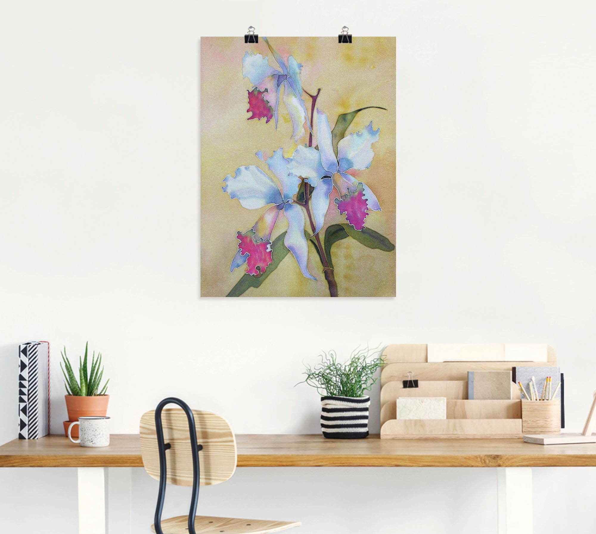 Artland Wandbild »weiß-blaue Orchidee«, Blumen, (1 St.), als Leinwandbild, Wandaufkleber oder Poster in versch. Größen