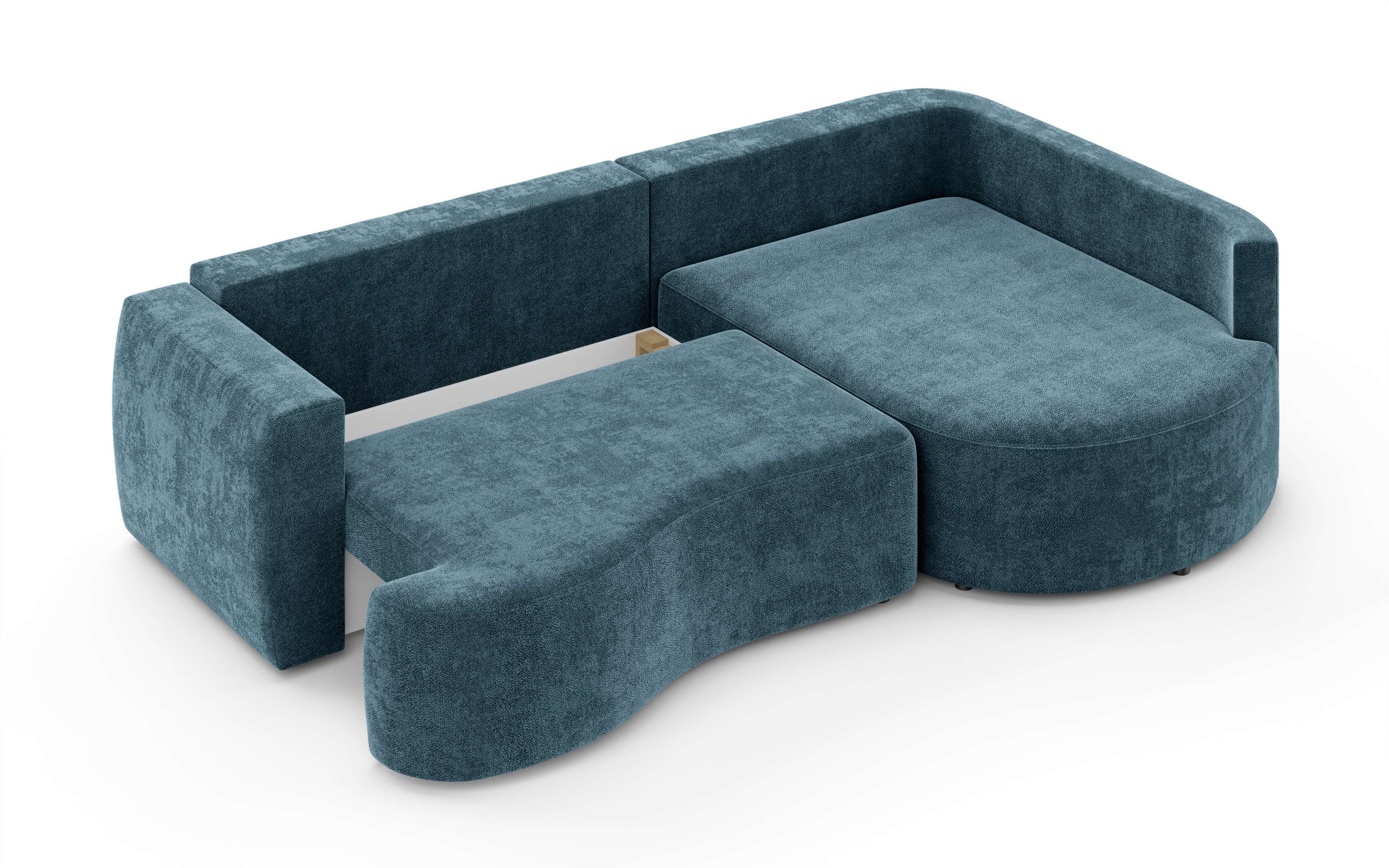 INOSIGN Ecksofa »Kahekili, Schlafsofa mit Bettkasten, Maße B/T/H: 255/181/90/ cm«, L-Form mit Wellenunterfederung, 7 Rückenkissen und 2 Zierkissen