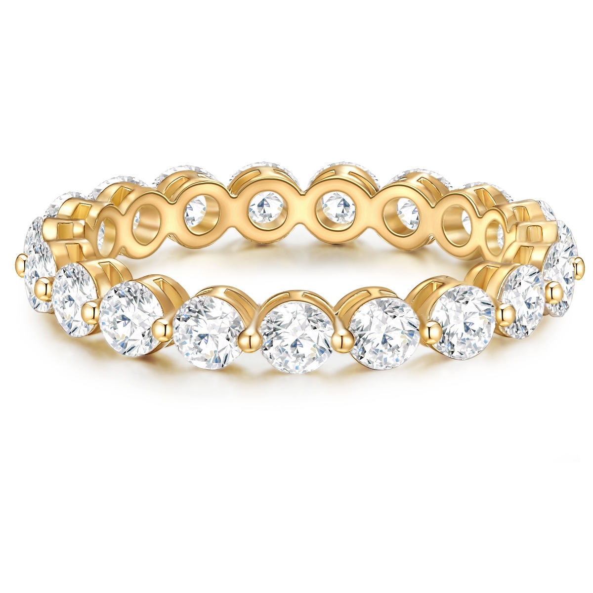 Yokoamii Fingerring »Y116«, (1 tlg.), Ring gelbgold Kristall weiß
