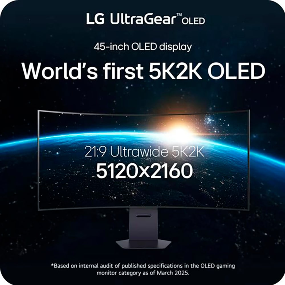 LG Curved-Gaming-OLED-Monitor »45GX950A«, 113 cm/45 Zoll, 5120 x 2160 px, 5K2K, 0,03 ms Reaktionszeit, 165 Hz