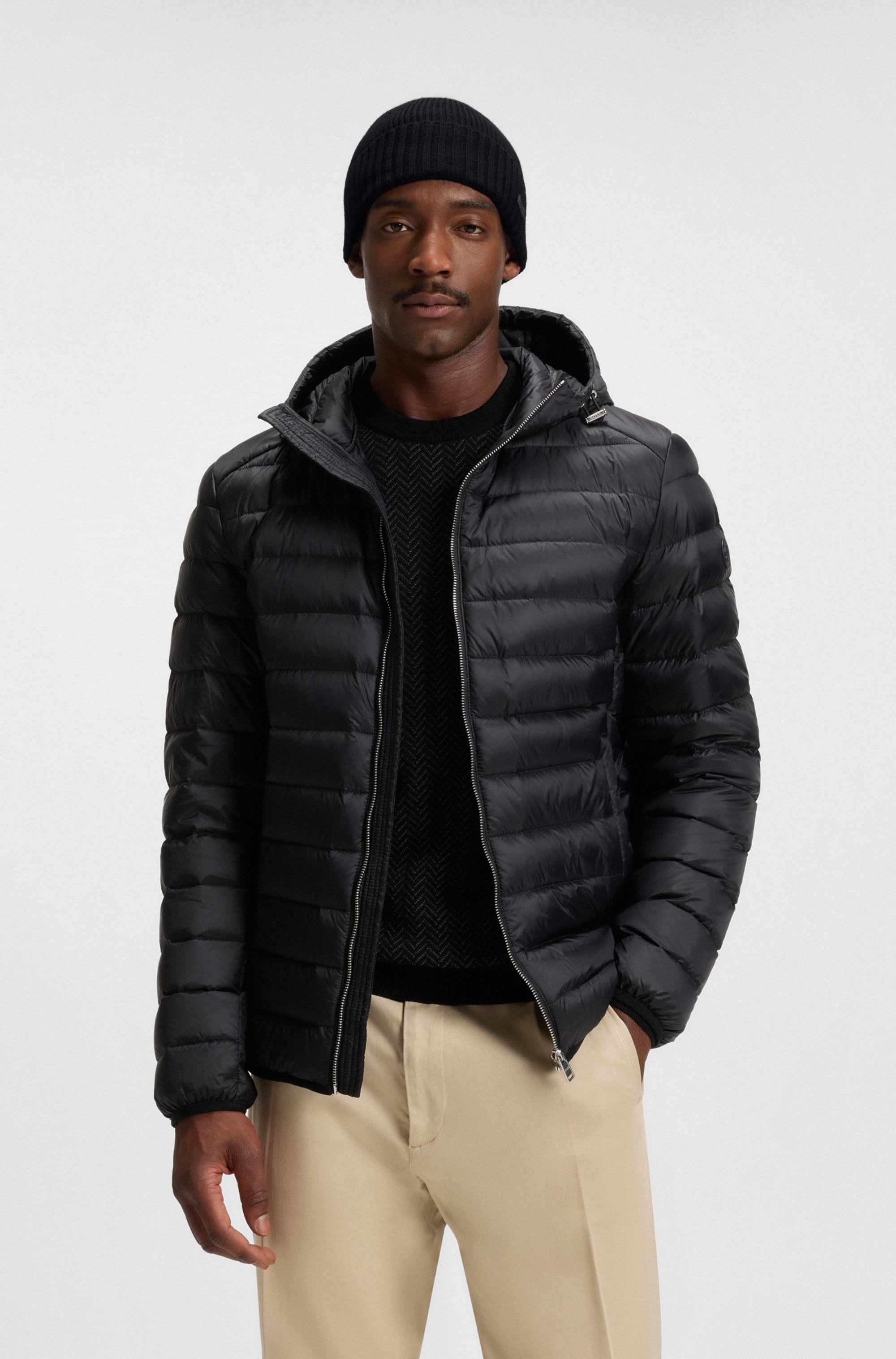 BOSS Beanie »Fati« aus Rippenstrick