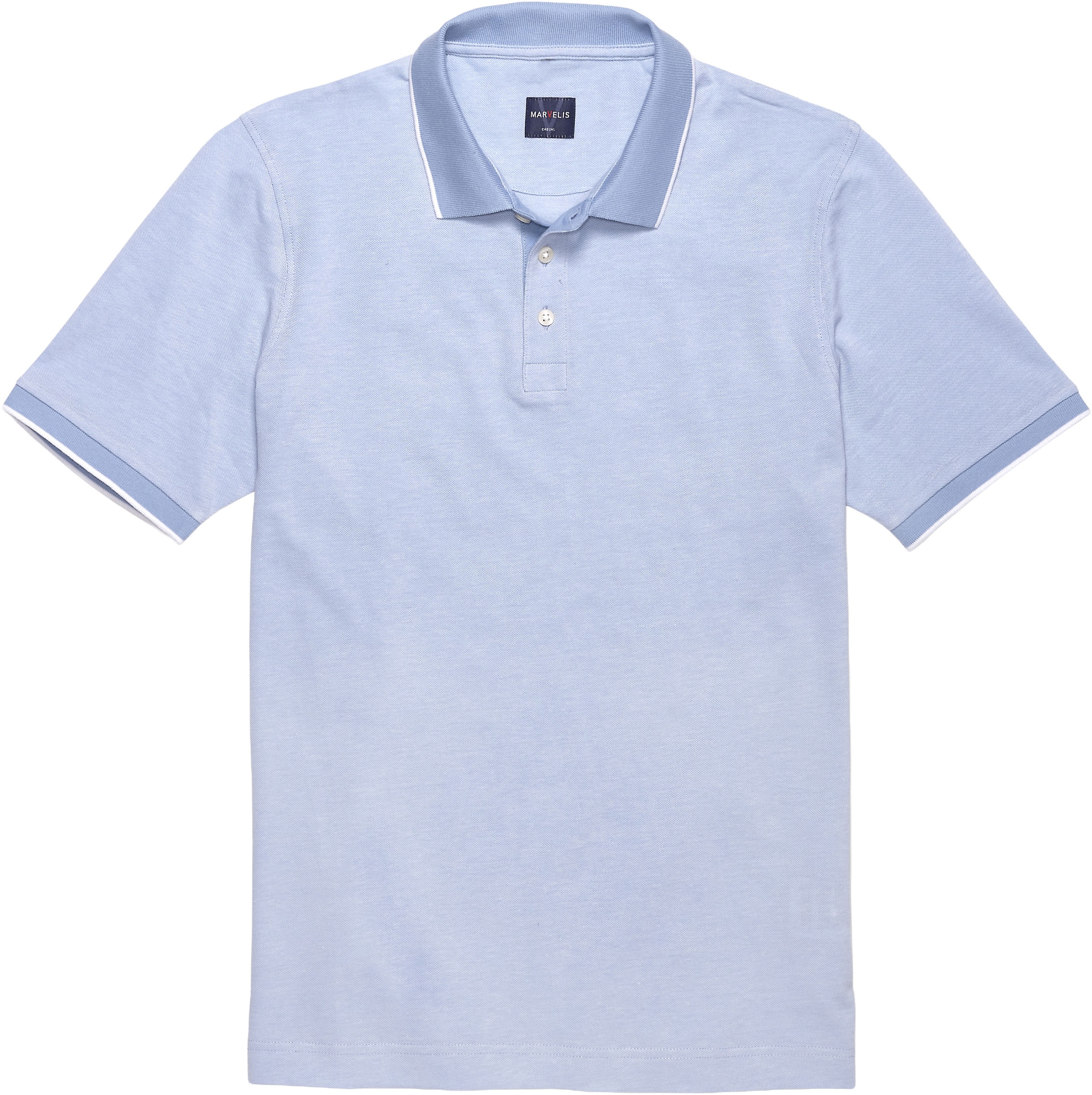 MARVELIS Poloshirt meliert, leicht tailliert