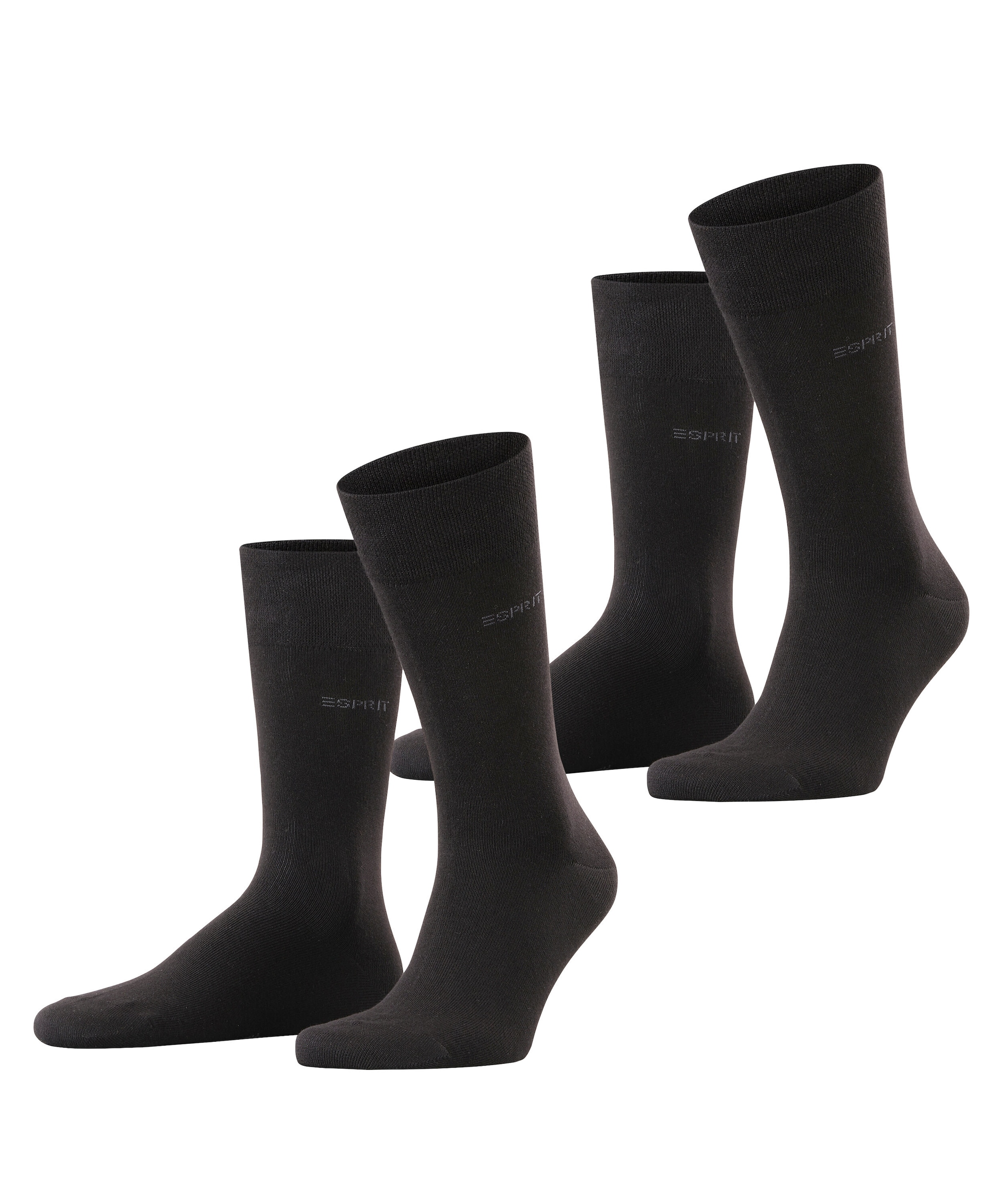 Esprit Socken »Basic Easy« 2 Paar, 2 Paar tlg. druckfreier, breiter Komfortbund, atmungsaktiv, uni Socken