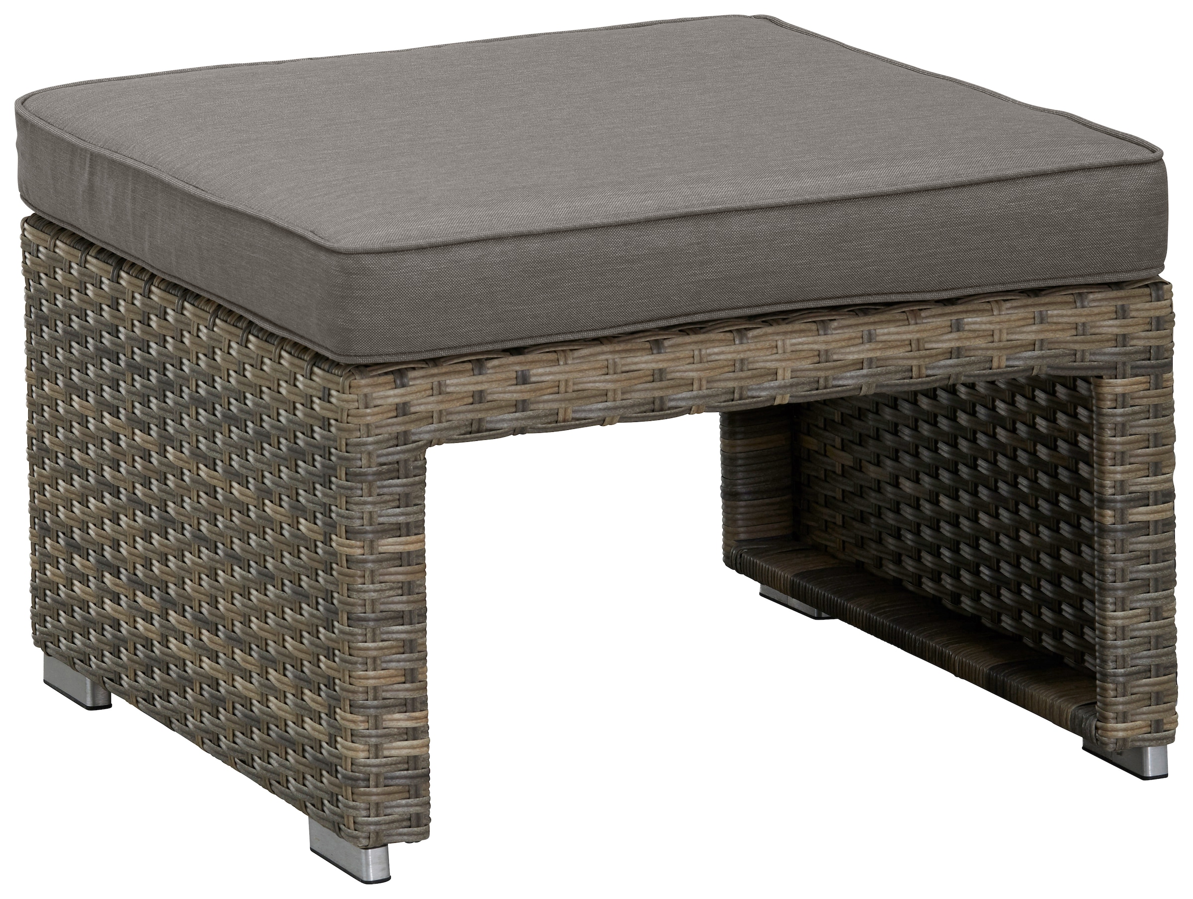 KONIFERA Gartenlounge-Set »Hawaii Premium«, (Set, 19 tlg., 1x3erSofa, 2xSessel, 1xHocker, 1xBeistelltisch, 1xTisch 111x54x59cm), mit aufklappbarem Dach und zur Sonneninsel umbaubar, Aluminium