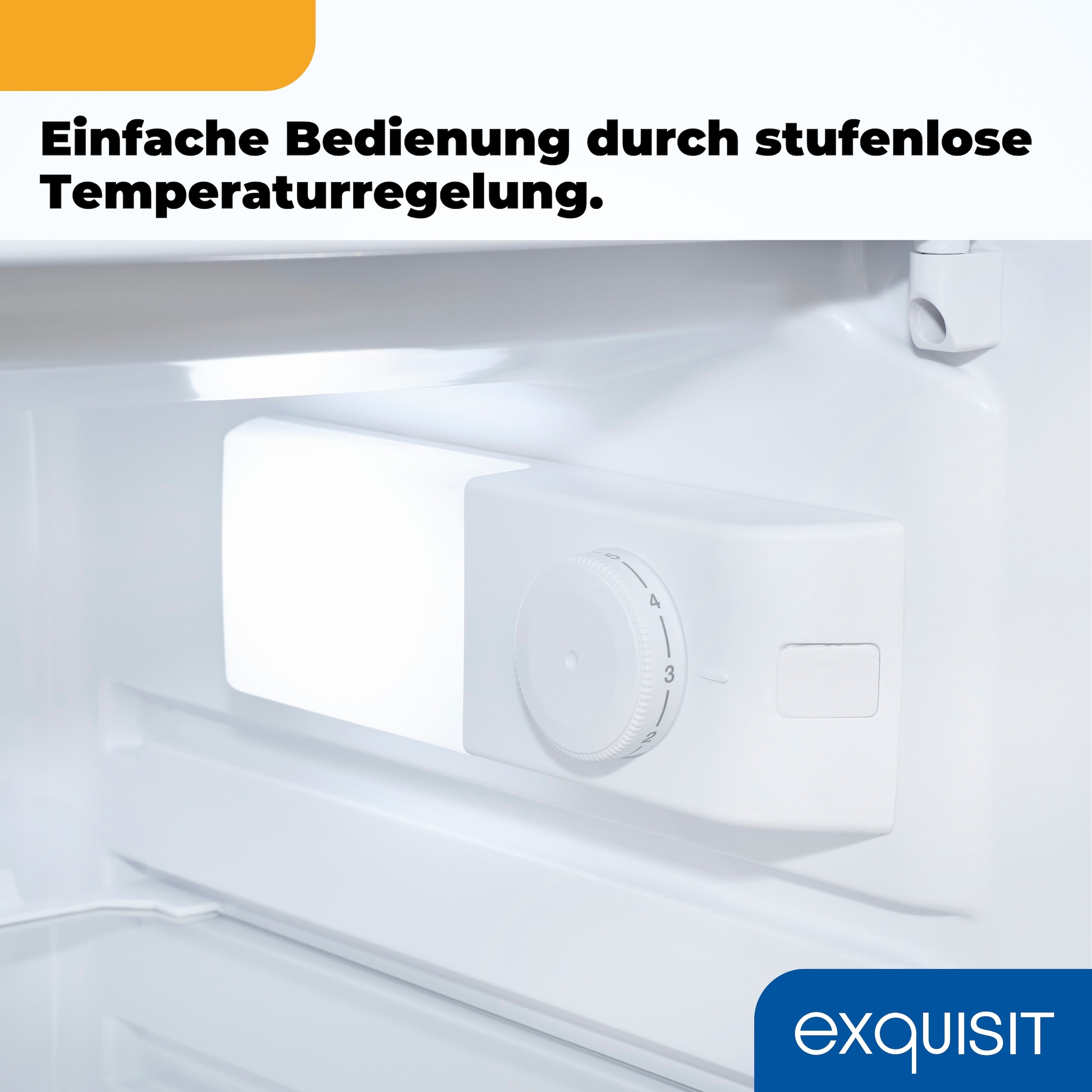 exquisit Kühlschrank KS16-4-HE-040E inoxlook-az »KS16-4-HE-040E inoxlook-az« 85 cm hoch 56 cm breit