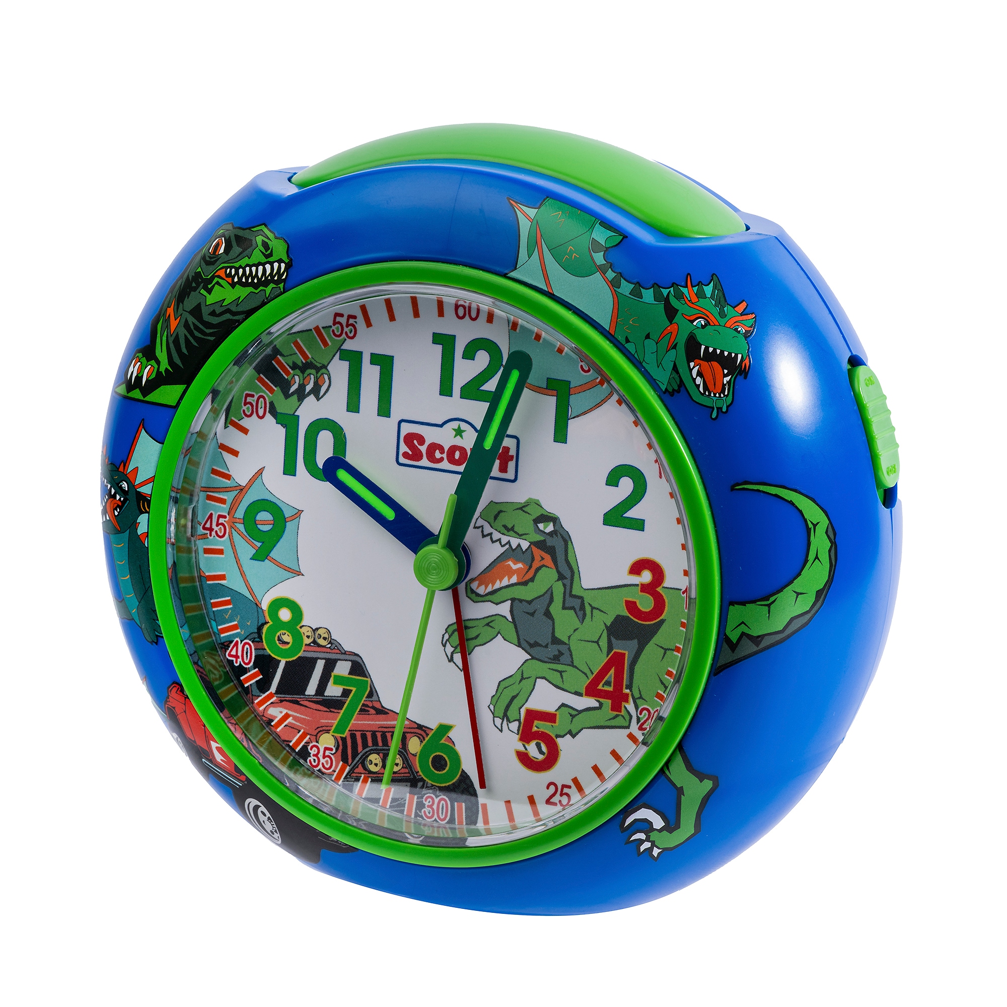 Scout Kinderwecker »Pics« Quarzwecker, Lernwecker, Geschenkidee, Kinderzimmer, Schulanfang, Dino