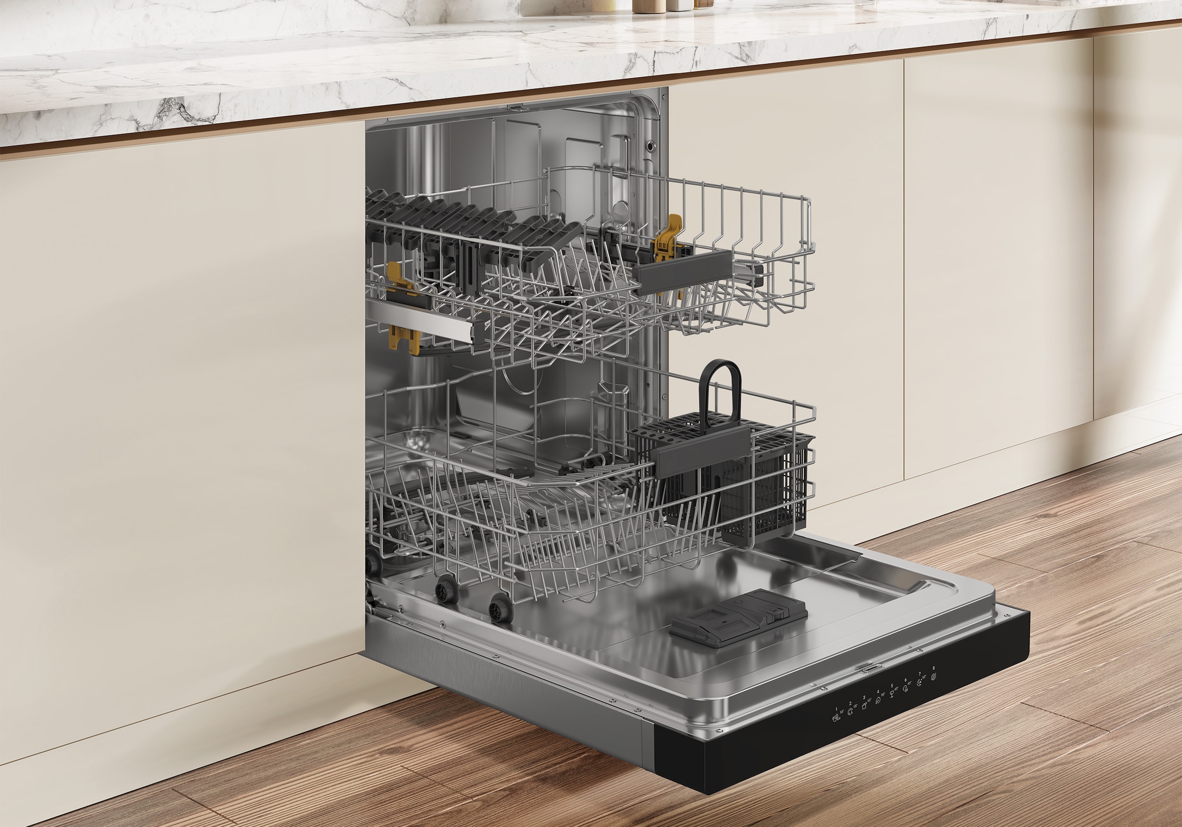 BAUKNECHT Unterbaugeschirrspüler »OBUC Ecostar2 5320« 8,9 l 14 tlg. Maßgedecke ActiveDry – automatische Türöffnung für bessere Trocknungsergebnisse
