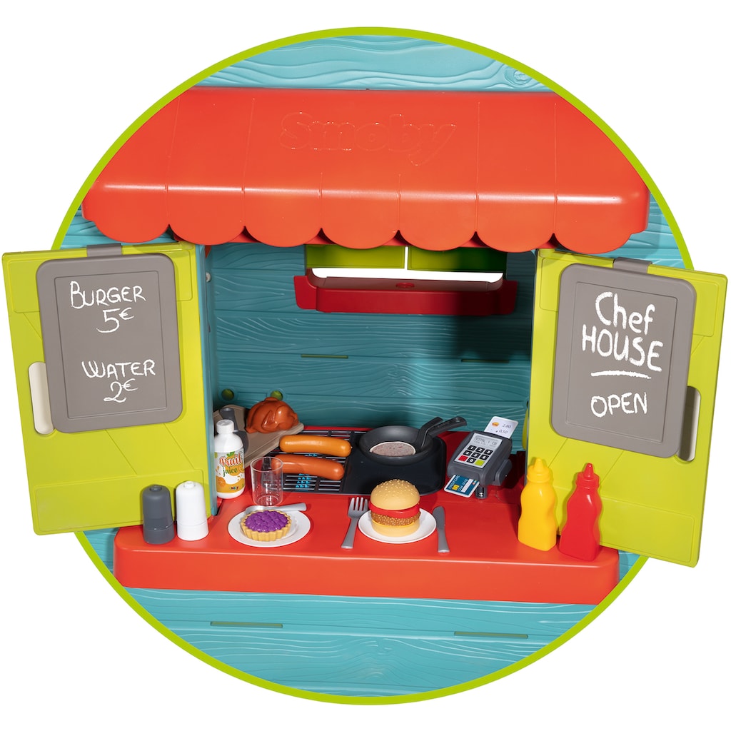 Smoby Spielhaus »Chef Haus«, Made in Europe; Gartenhaus, Restaurant und Kaufmannsladen in Einem