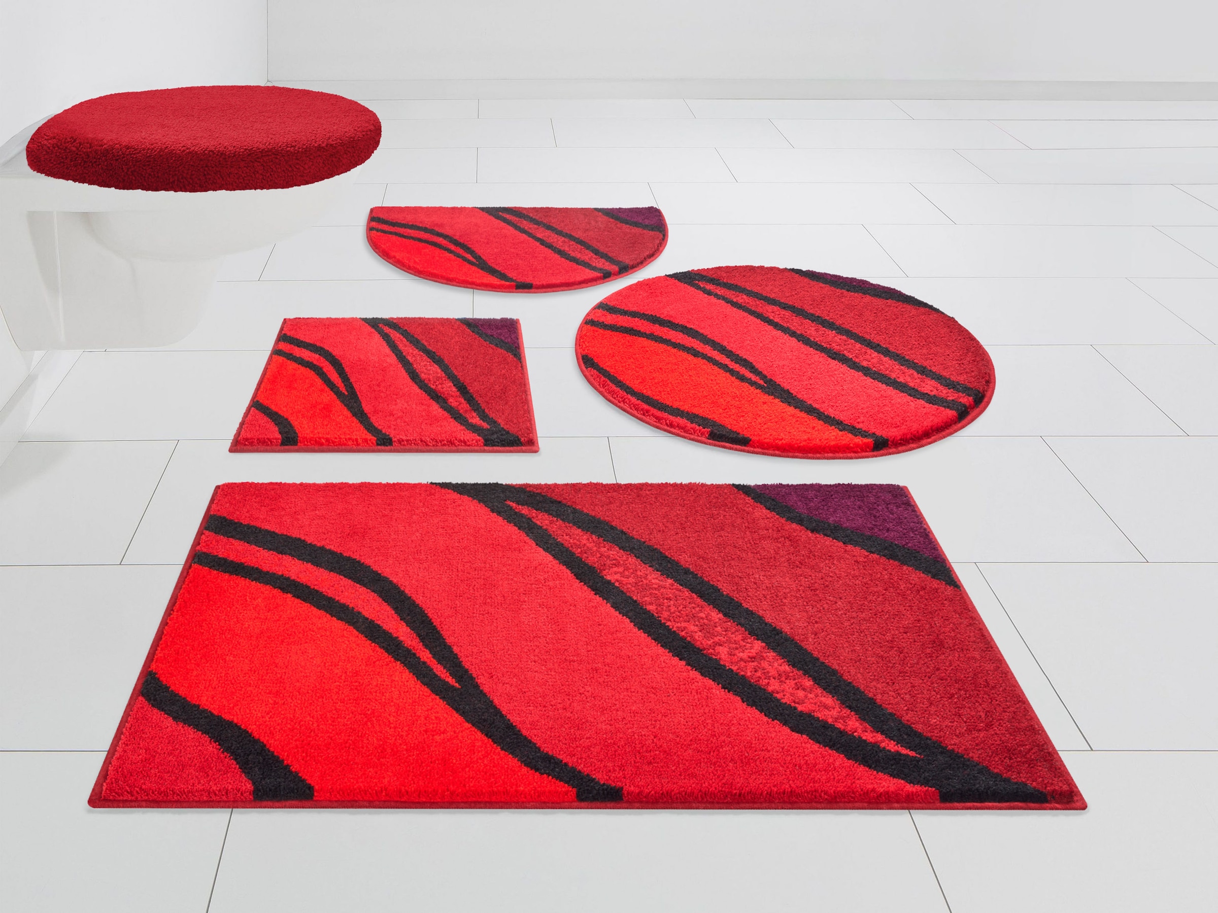 GRUND Badematte »Belize, Badvorleger, Badezimmer Teppich, sehr weich« Höhe 20 mm rutschhemmend beschichtet fußbodenheizungsgeeignet schnell...