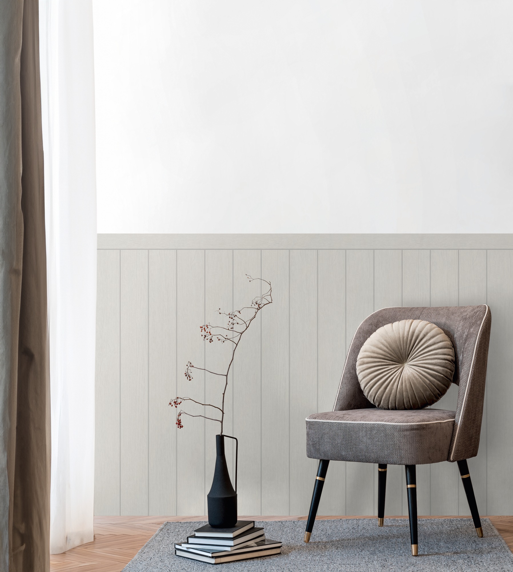 living walls Vliestapete »Wallpanel Tapete Wandpaneele Mustertapete Holzpaneele Natur«, matt