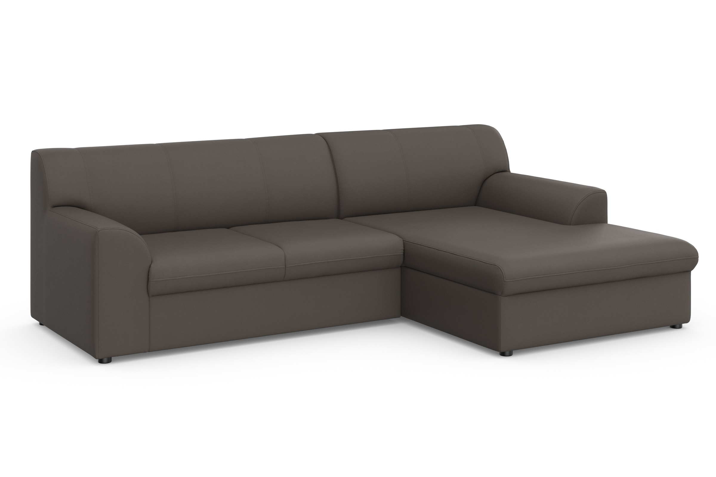 DOMO collection Ecksofa »Topper, elegant und zeitlos, kompaktes Stellmaß 245/155cm, L-Form«, mit Recamiere, wahlweise mit Schlaffunktion