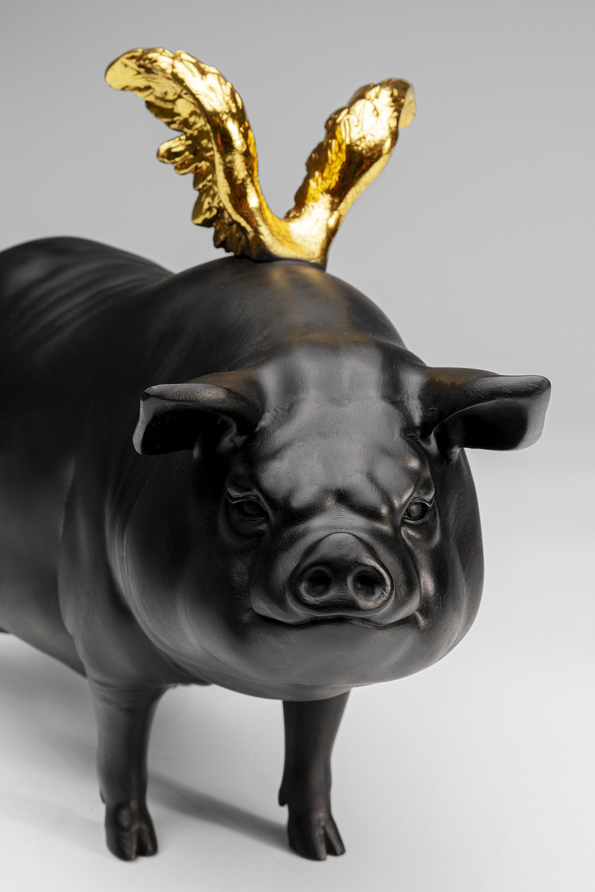 Kare Design Dekofigur »Deko Figur Flying Pig Schwarz 21cm«
