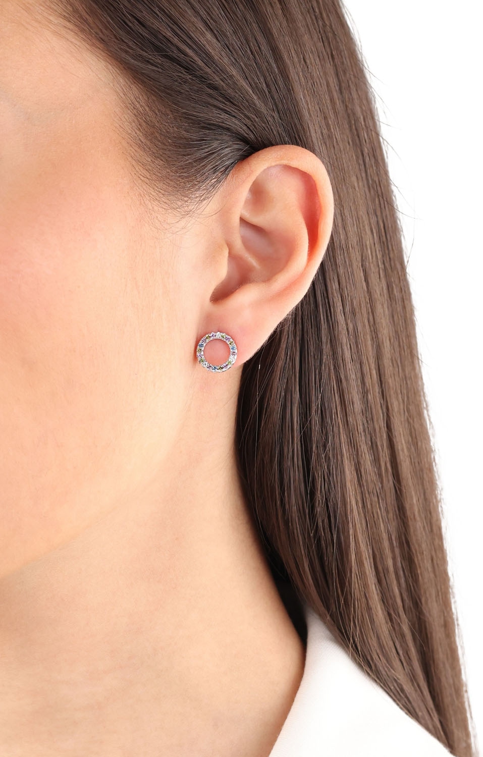 s.Oliver Paar Ohrstecker »Regenbogen-Optik, 2037841«, mit Zirkonia (synth.)