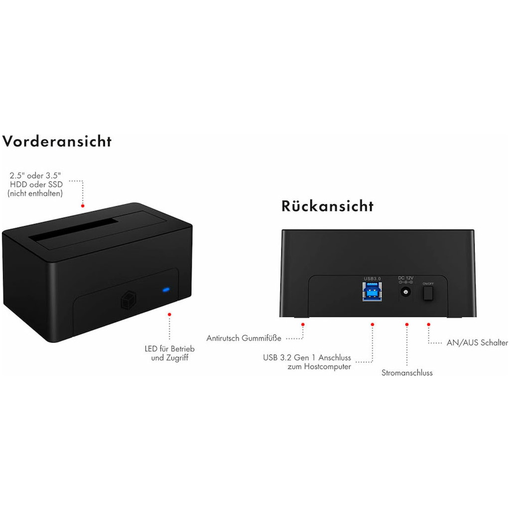 ICY BOX Festplatten-Dockingstation »IB-1121-U3«