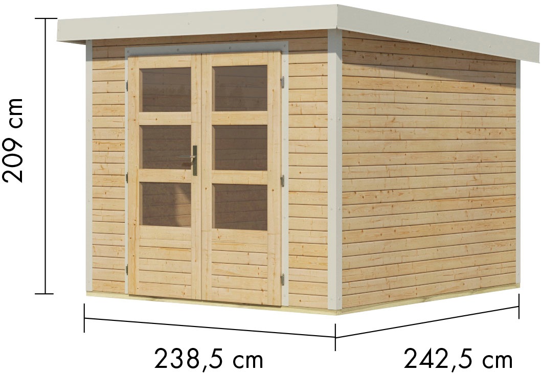 Karibu Gartenhaus »Jupiter 3,5 A«, in verschiedenen Farben