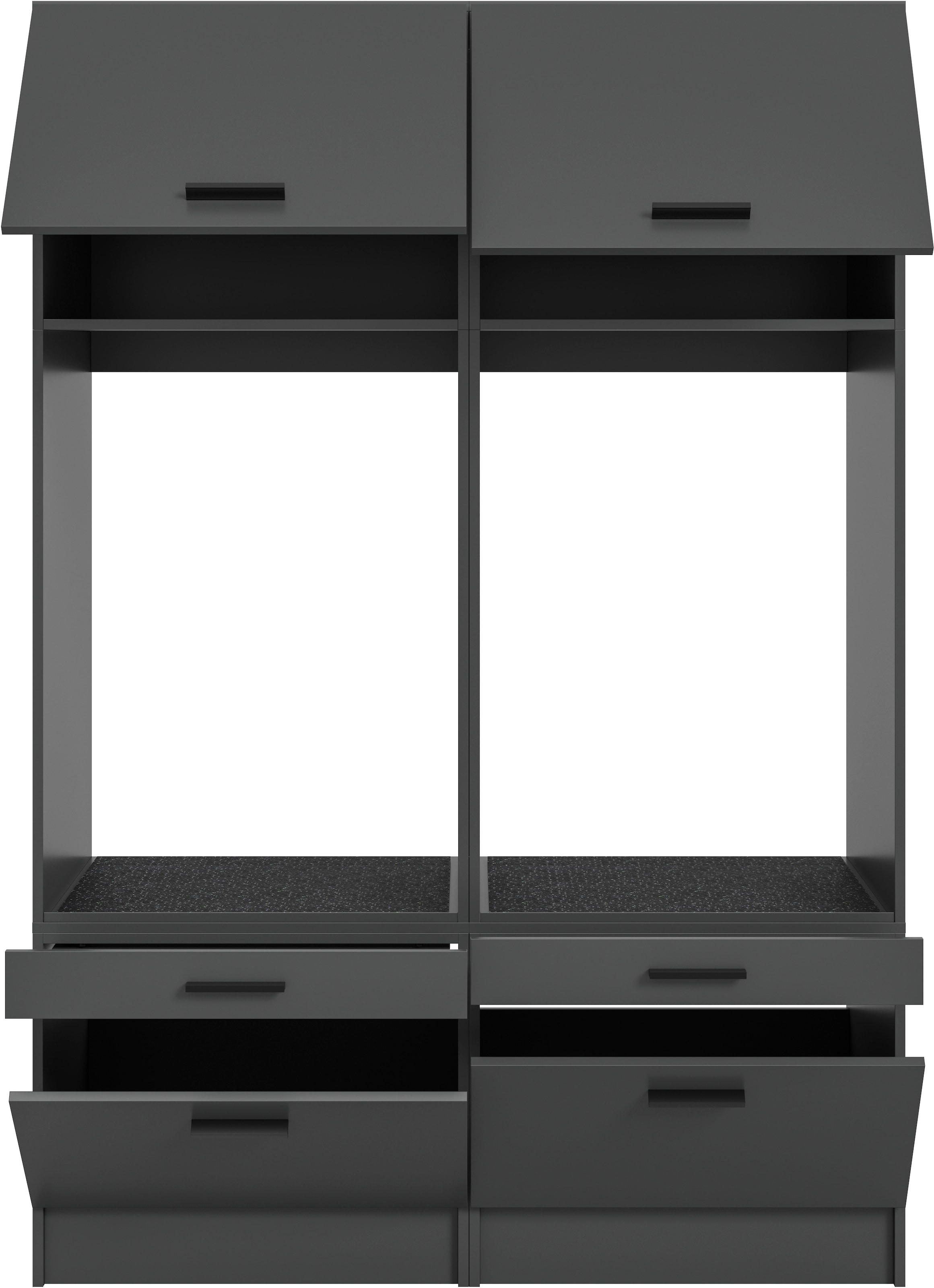 welltime Badmöbel-Set »FALAS, TOPSELLER!, 2-teilig, Hauswirtschaftsraum Set, Breite 133 cm«, (Set, 2 St., bestehend aus: 2x Waschmaschinenumbauschrank, in verschiedenen Farben), Kombination, Waschmaschinenumbau, Waschmaschinenschrank, Wäschekammer