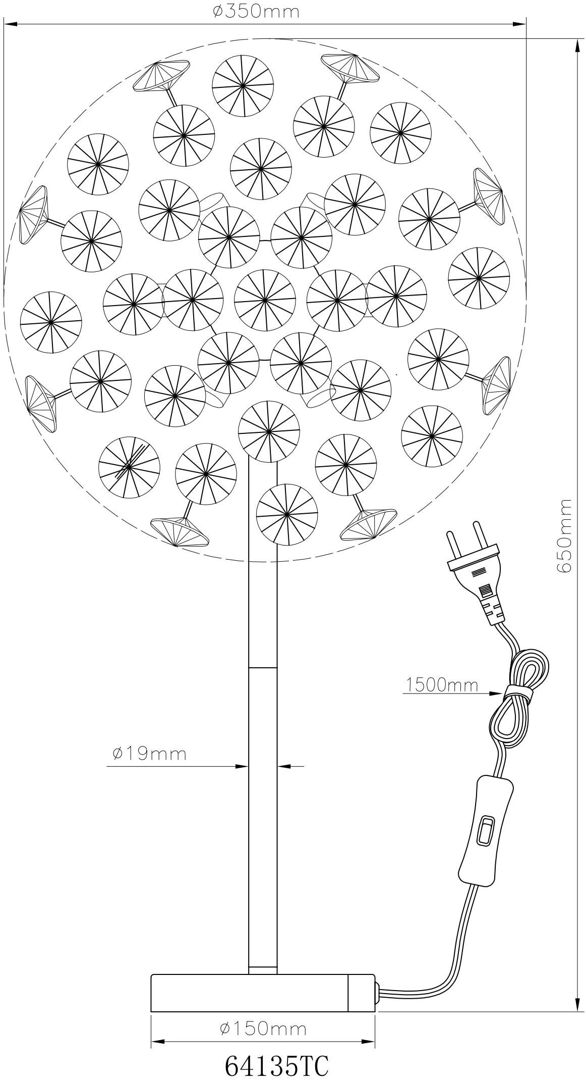 GLOBO LIGHTING Tischleuchte »KATRINA« G9 1 Stk. Warmweiß Tischlampe Nachttischlampe Deko-Tischleuchte Schlafzimmer