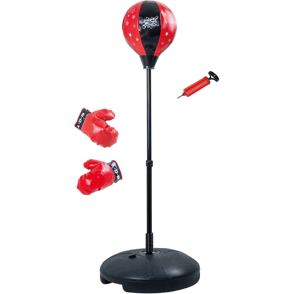 L.A. Sports Punchingball »Stand-Boxsack höhenverstellbar«, (Set, mit Boxhandschuhen)