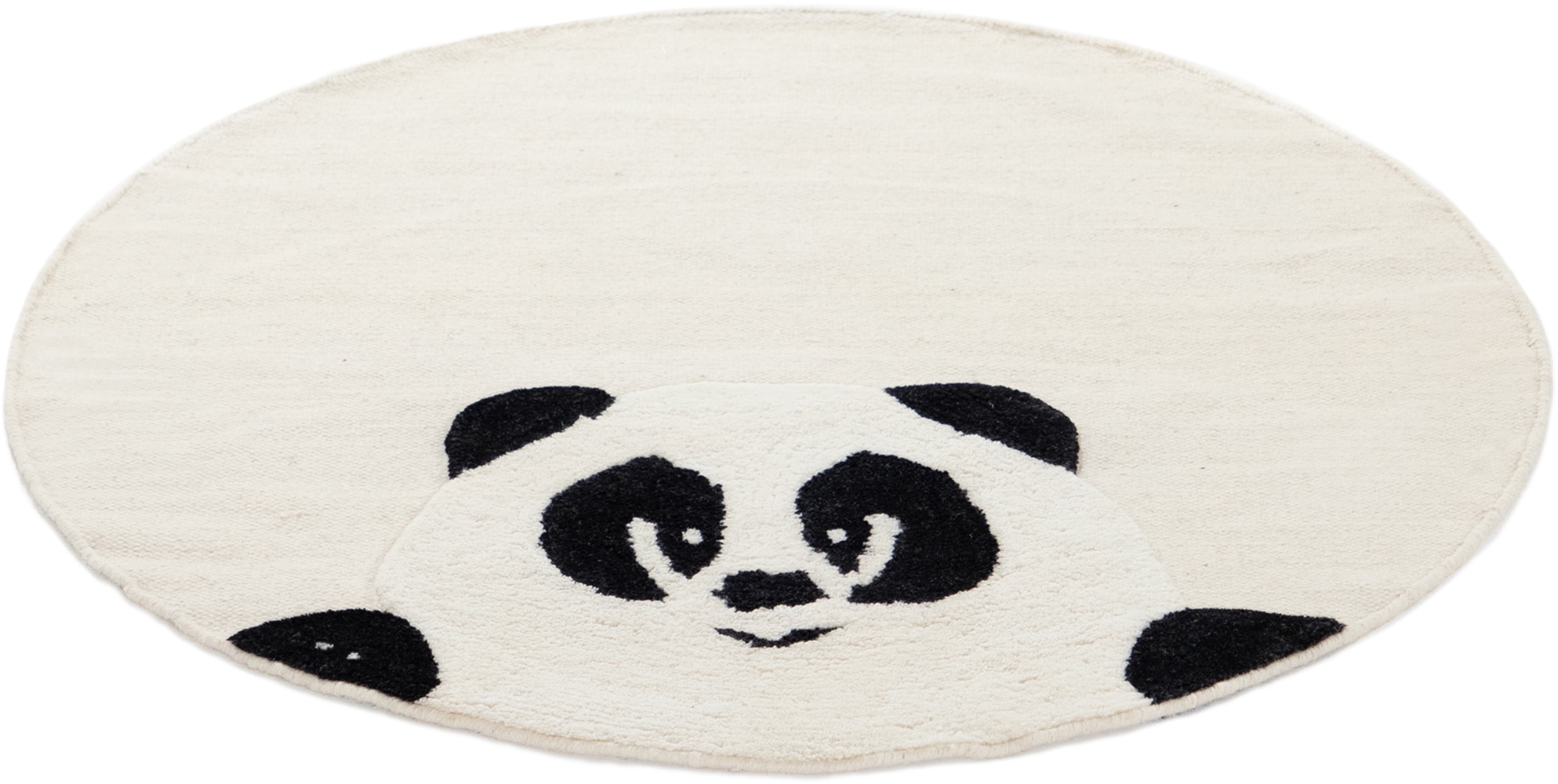 carpetfine Kinderteppich »Panda« rund 0,6 mm Höhe