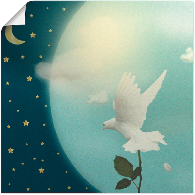 Artland Wandbild »Friedenstaube«, Vögel, (1 St.), als Leinwandbild,  Wandaufkleber oder Poster in versch. Größen auf Rechnung kaufen