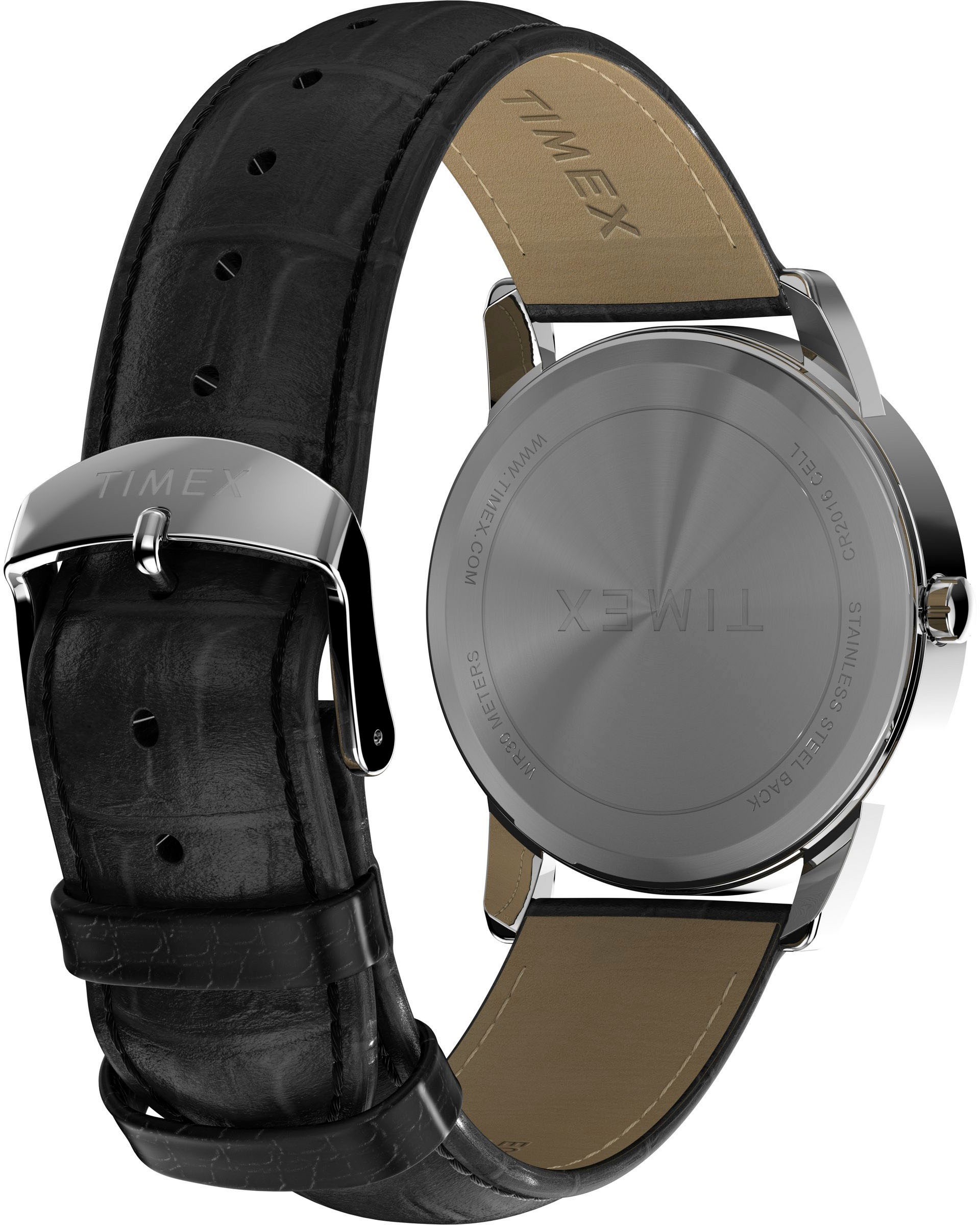 Timex Quarzuhr »EASY READER CLASSIC« Armbanduhr, Herrenuhr, Damenuhr,Lederarmband,Datum