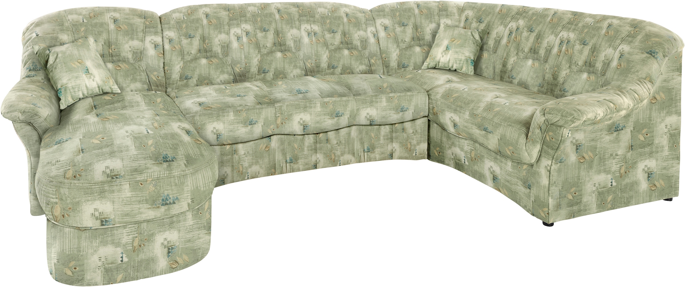 DOMO collection Wohnlandschaft »Bahia U-Form, B/T: 308/200 cm, mit Federkern, belastbar bis 140kg/Sitz«, Microfaser, natur